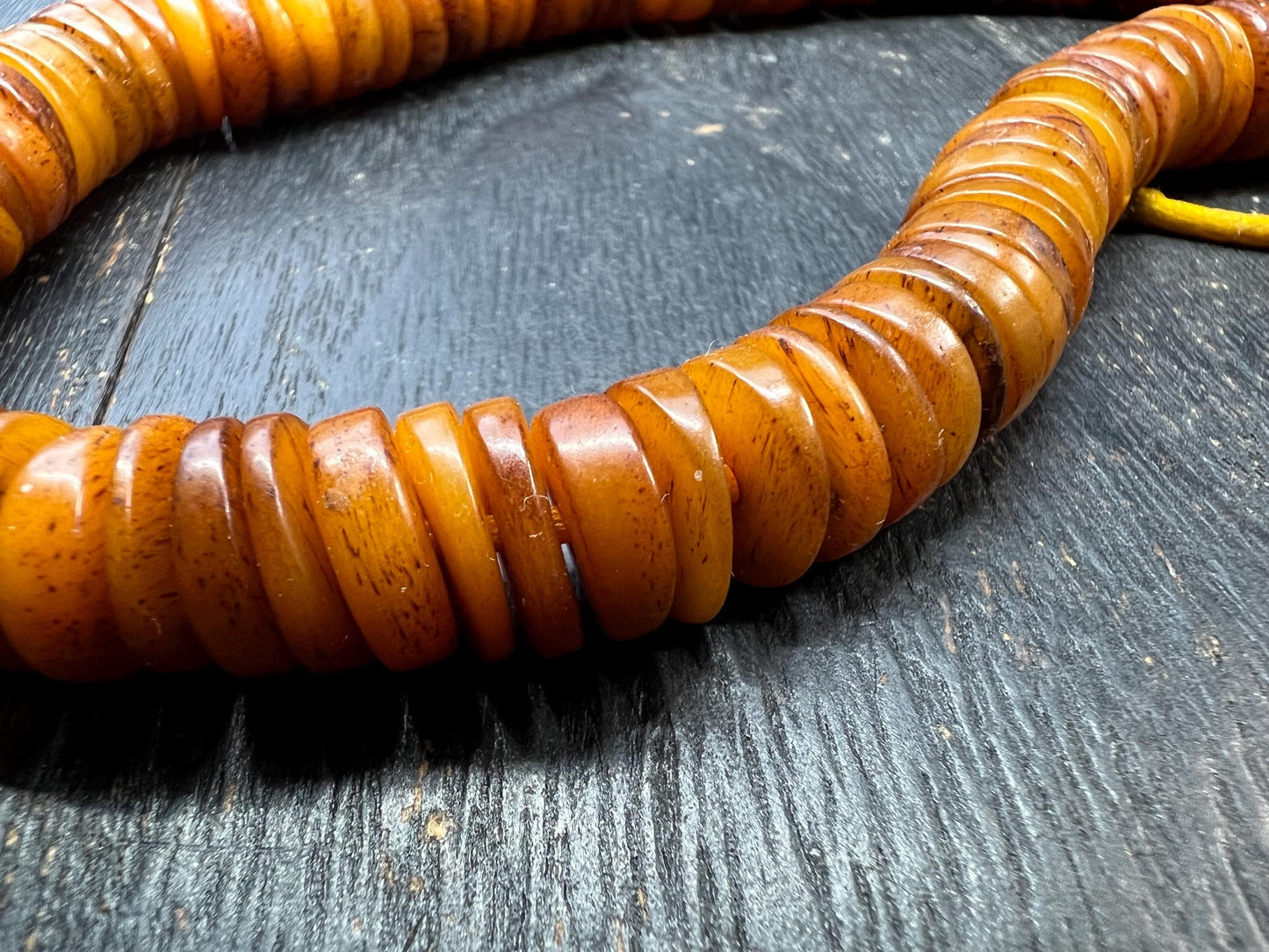 108 Bead Yak Bone Mala | Tibetan Buddhist Prayer Beads | 12mm Handcrafted | 12” Traditional Meditation Necklace