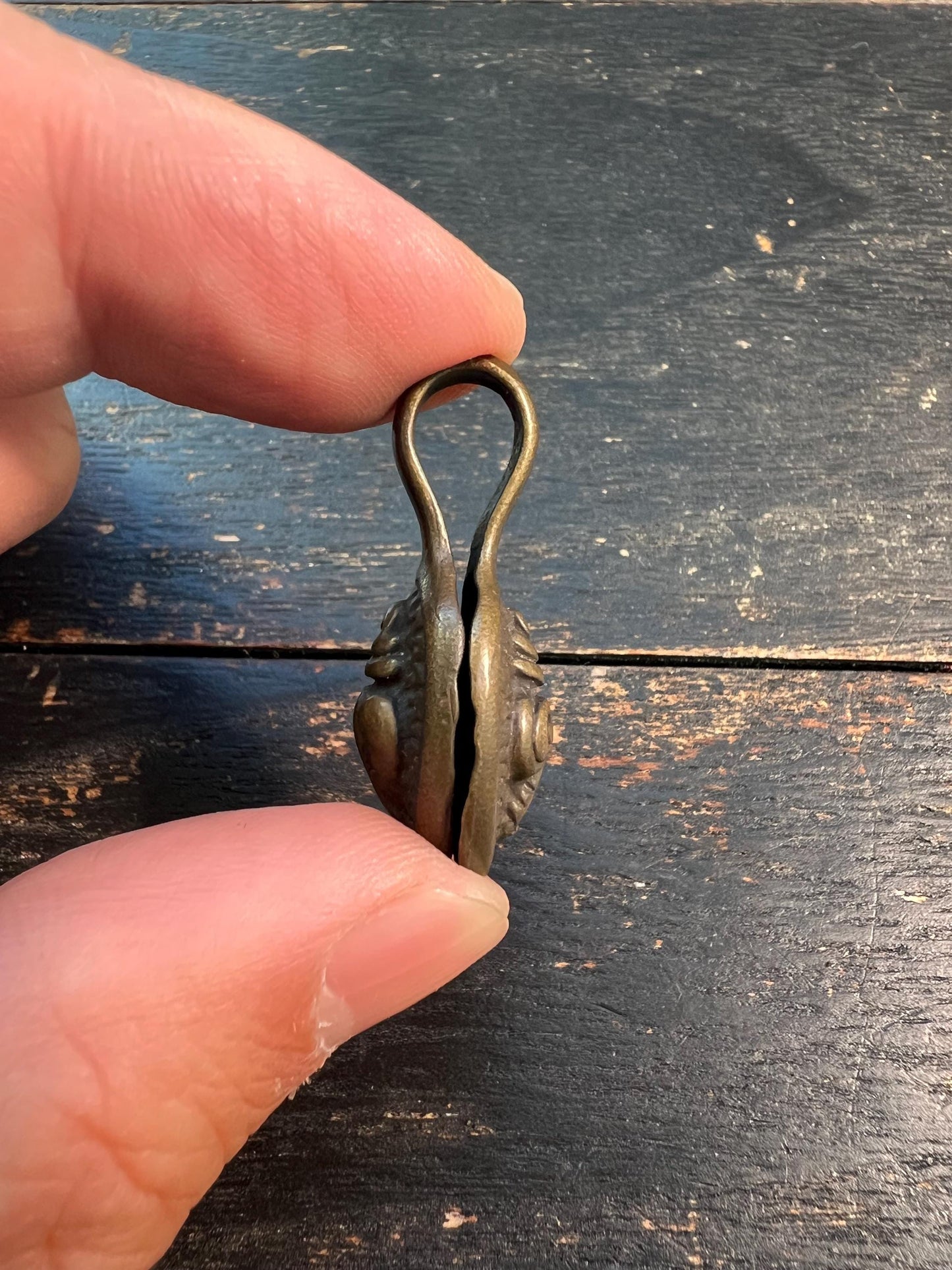 Handmade Tibetan Brass Conch Amulet Pendant | Dungkar Mala Guru Bead | Buddhist Auspicious Symbol