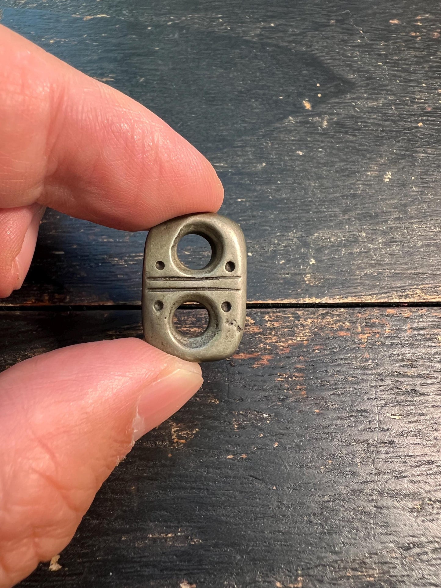 Tibetan Brass Double Hole Slider Pendant | Handmade Ethnic Connector Bead | 3 Colors Available | Mala & Jewelry Making Supply