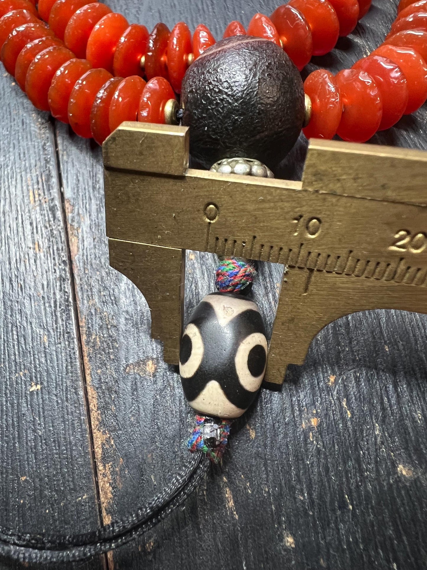 Authentic Tibetan 108-Bead Red Agate Mala with 12mm Agate Guru Bead & Dzi Pendant | Buddhist Meditation Beads | 22” Traditional Handcrafted