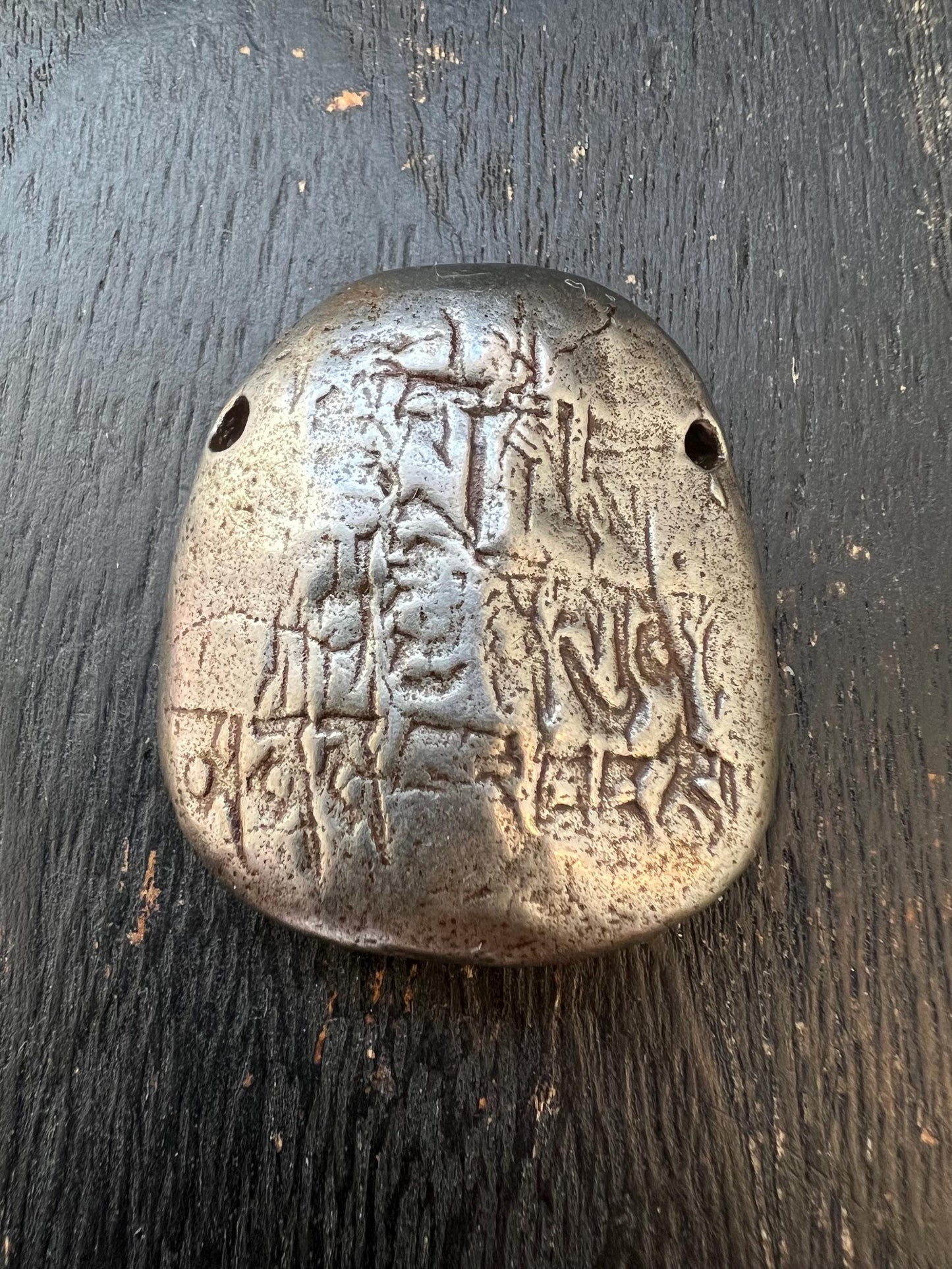 Vintage Tibetan Iron Guru Padmasambhava Tsa Tsa Mold | Buddhist Amulet Pendant | Nepal Tibet Ritual Art
