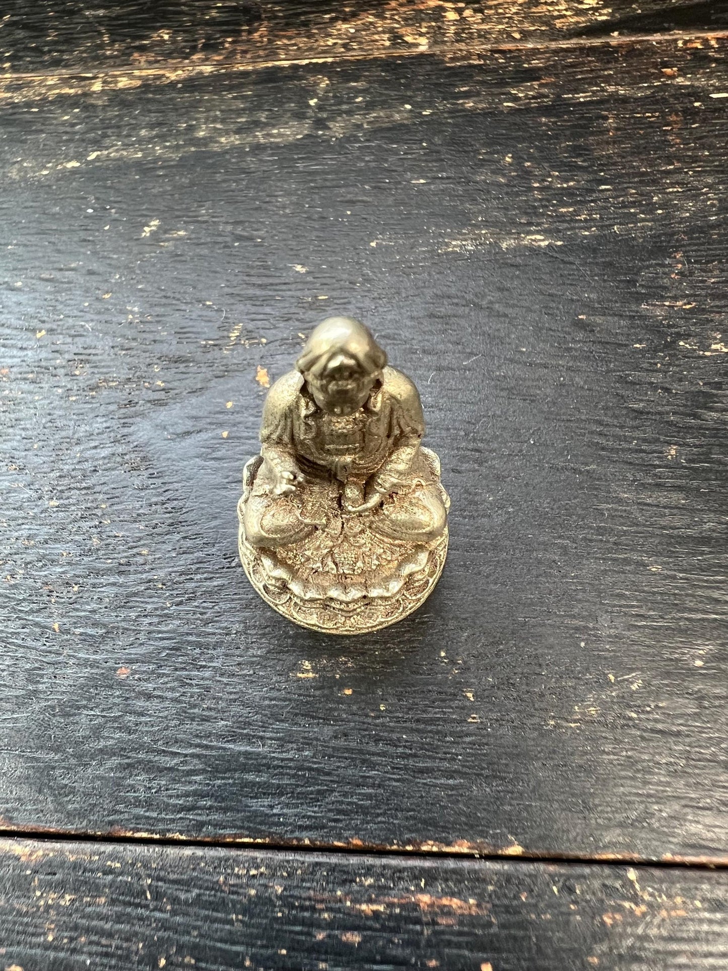 Mini White Copper Guanyin Statue, Handmade Bodhisattva Figurine, 32mm Small Compassion Goddess, Buddhist Altar Decor