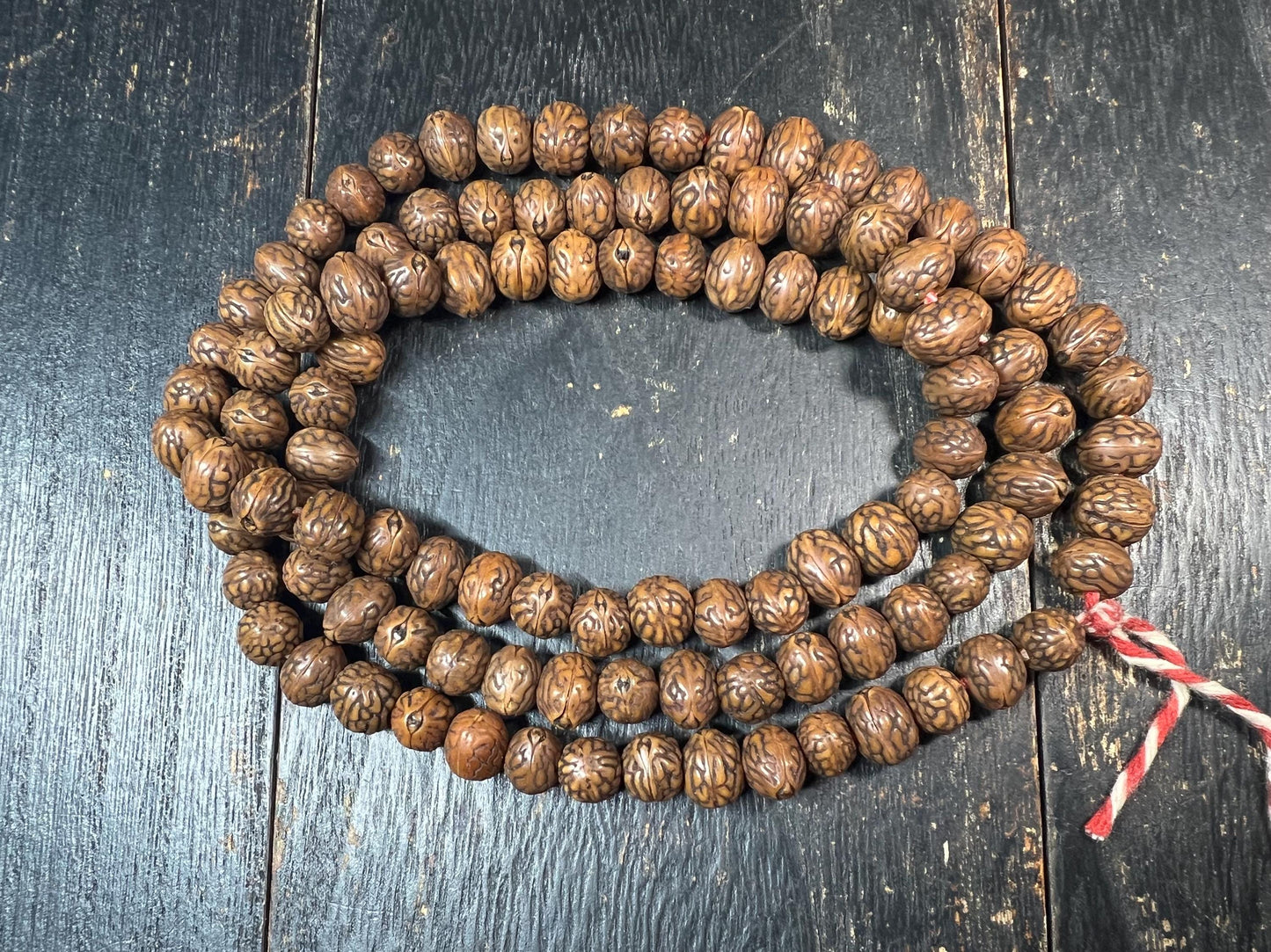 Handcrafted 108 Natural Rudraksha Mala | Buddhist Prayer Beads | Meditation Necklace | Nepal Bodhi Seeds | Yoga & Spiritual Jewelry