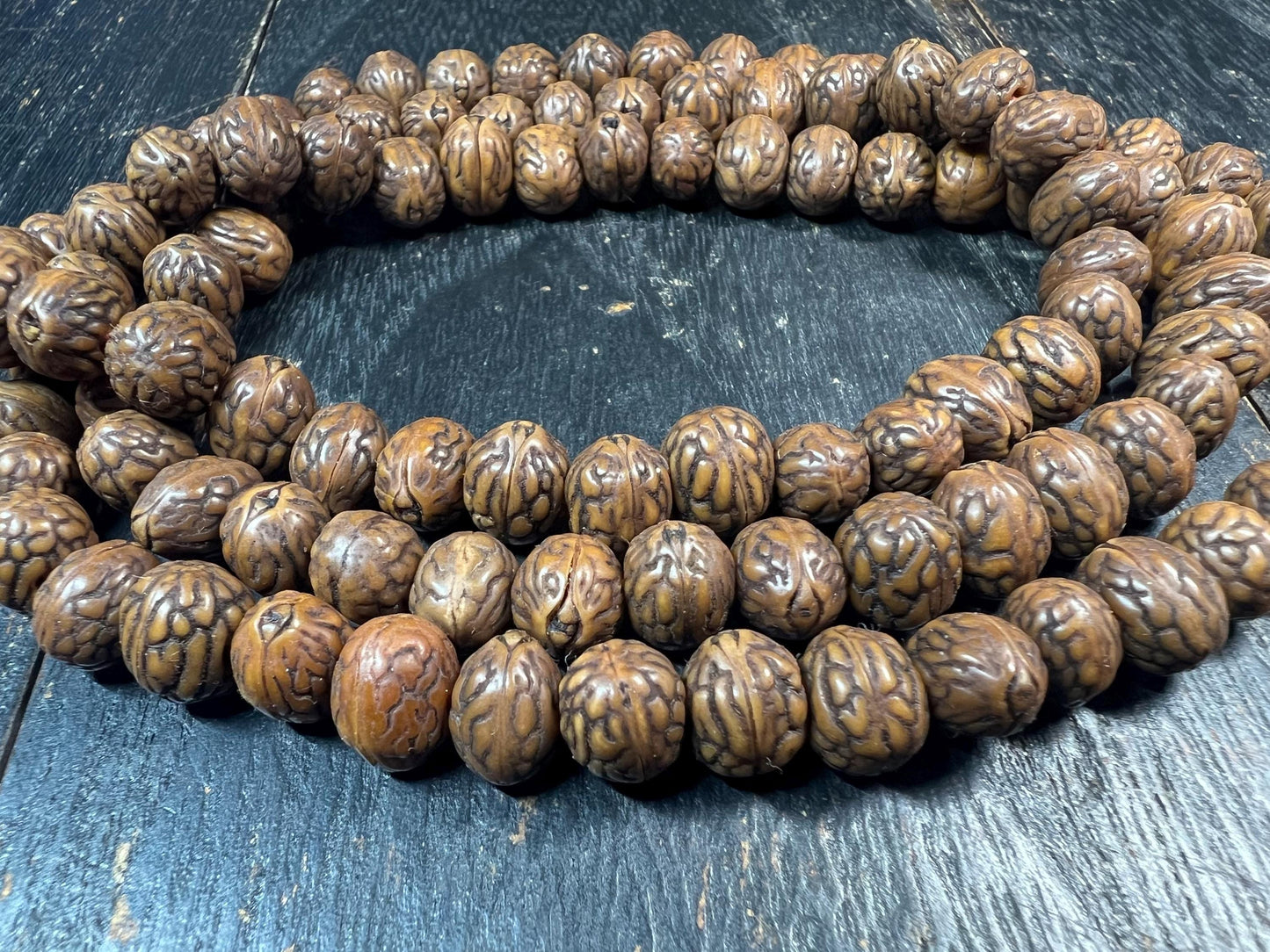 Handcrafted 108 Natural Rudraksha Mala | Buddhist Prayer Beads | Meditation Necklace | Nepal Bodhi Seeds | Yoga & Spiritual Jewelry