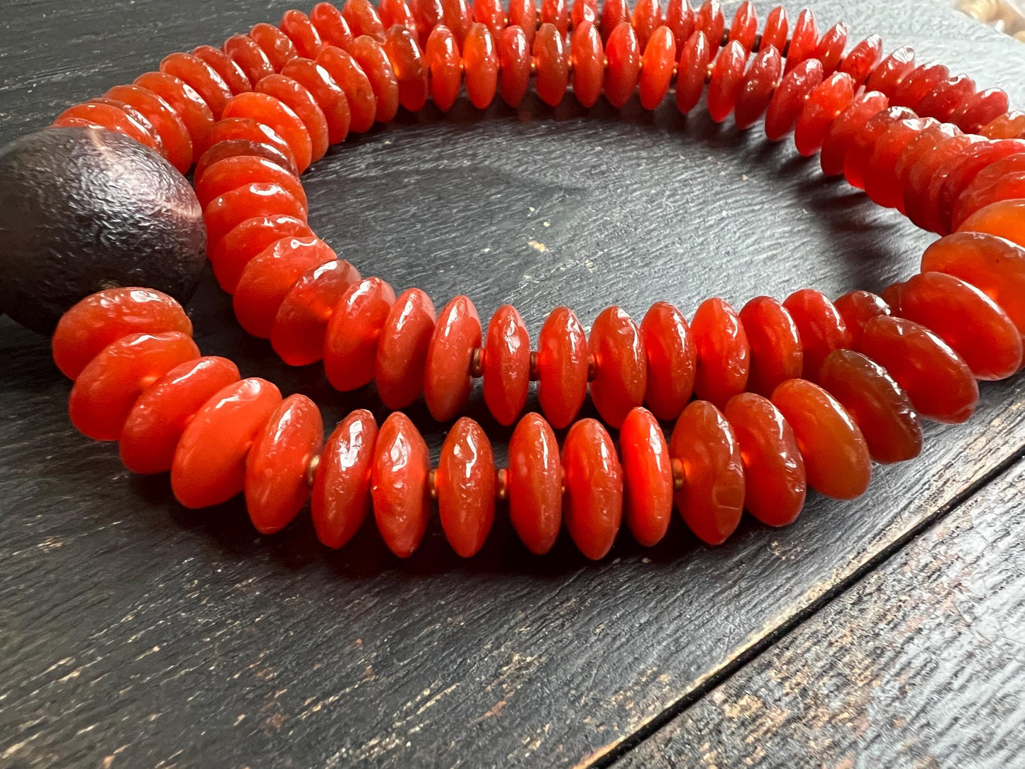 Authentic Tibetan 108-Bead Red Agate Mala with 12mm Agate Guru Bead & Dzi Pendant | Buddhist Meditation Beads | 22” Traditional Handcrafted