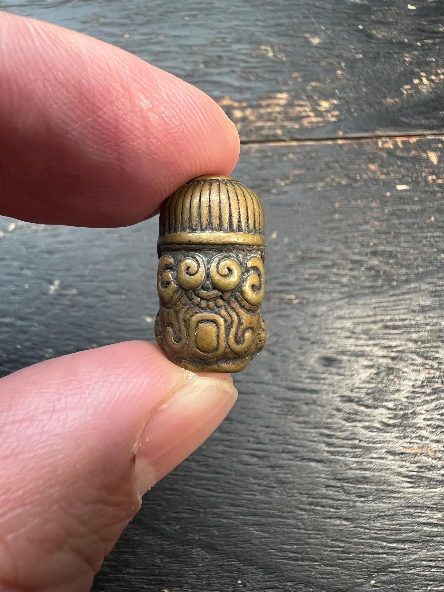 Handmade Brass Garuda Bead Tibetan Buddhist Large-Hole Spacer | Protective Bird Amulet for Mala Bracelet Necklace