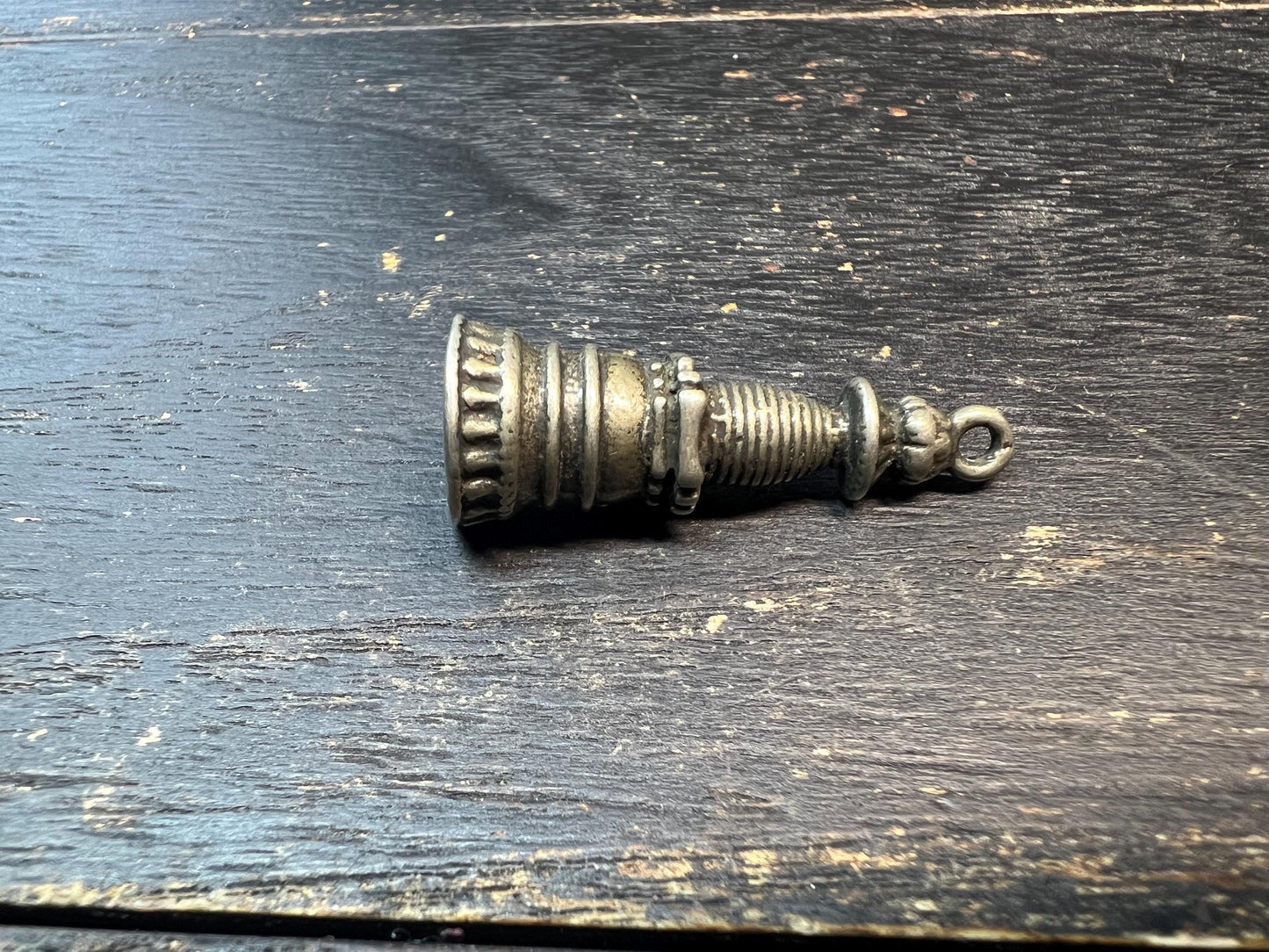 Handmade Tibetan Buddhist White Brass Stupa Amulet | Stupa Pagoda Pendant | Buddhist Tower Talisman | Ritual Protective Charm from Tibet