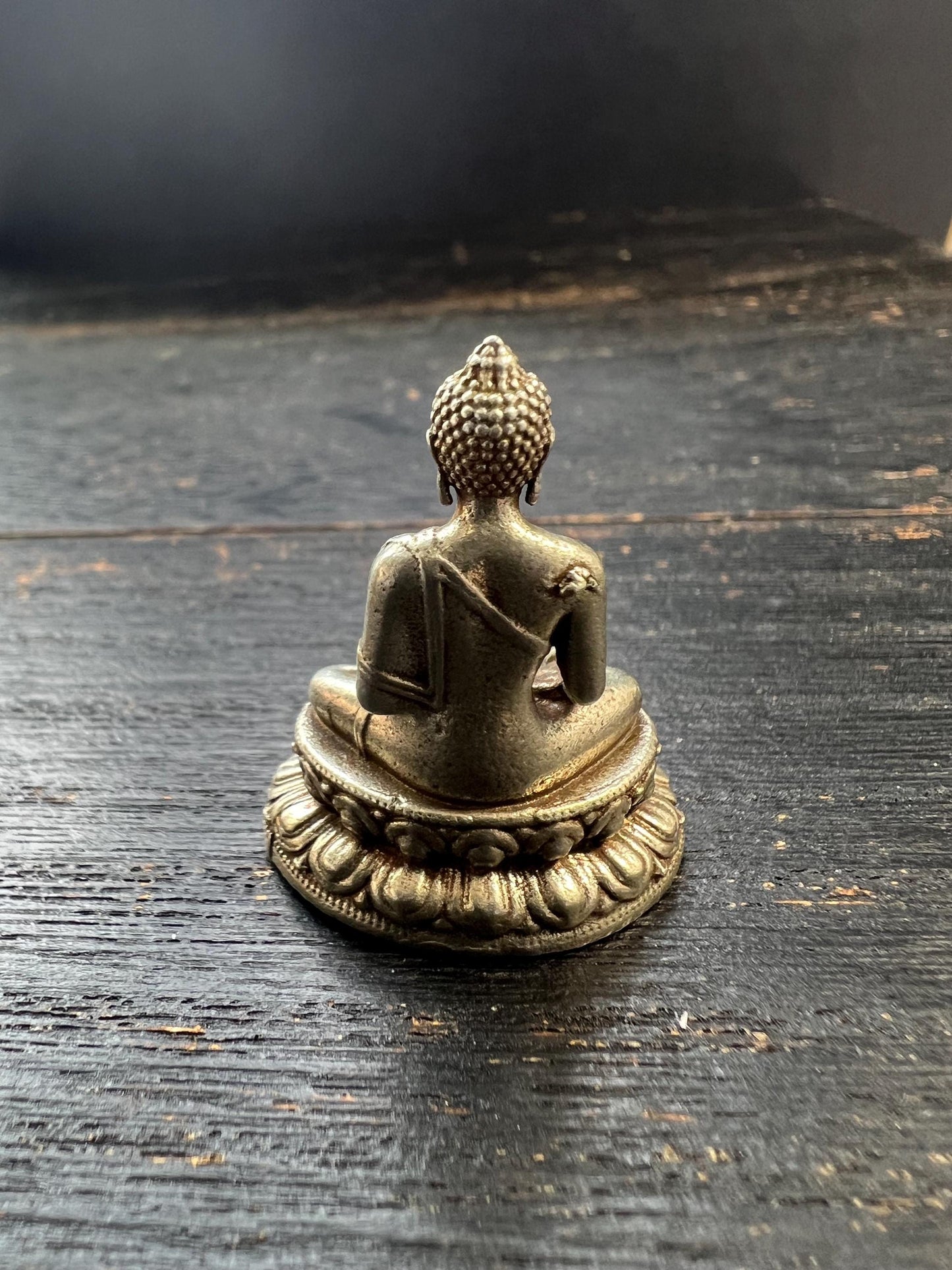 Mini White Copper Shakyamuni Buddha Statue, Handmade Meditation Figurine, 32mm Small Buddhist Altar Sculpture, Zen Spiritual Decor