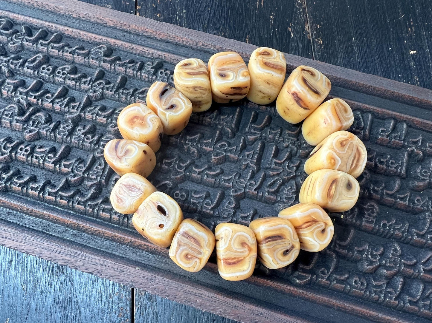 Handmade Camel Tooth Bracelet | Tribal Ethnic Jewelry | Natural Bone Beads | Unique Spiritual Talisman