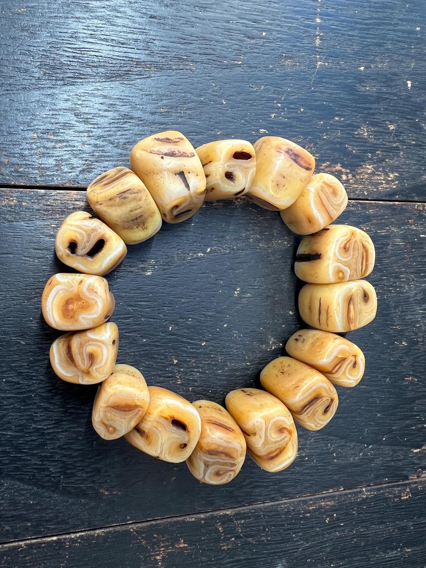 Handmade Camel Tooth Bracelet | Tribal Ethnic Jewelry | Natural Bone Beads | Unique Spiritual Talisman