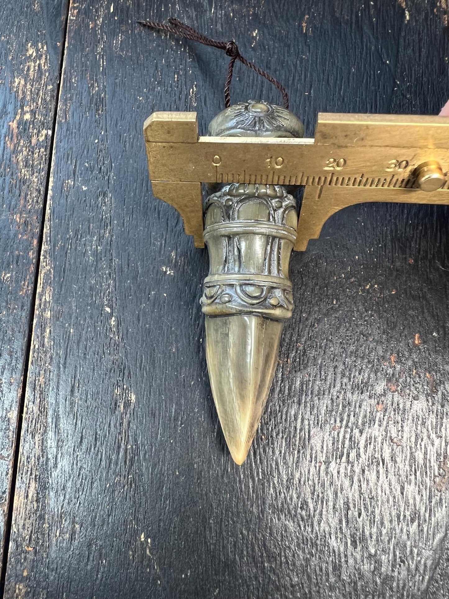 Handcrafted Yak Horn Chod Vajra Dagger with Skull Motif for Spiritual Rituals