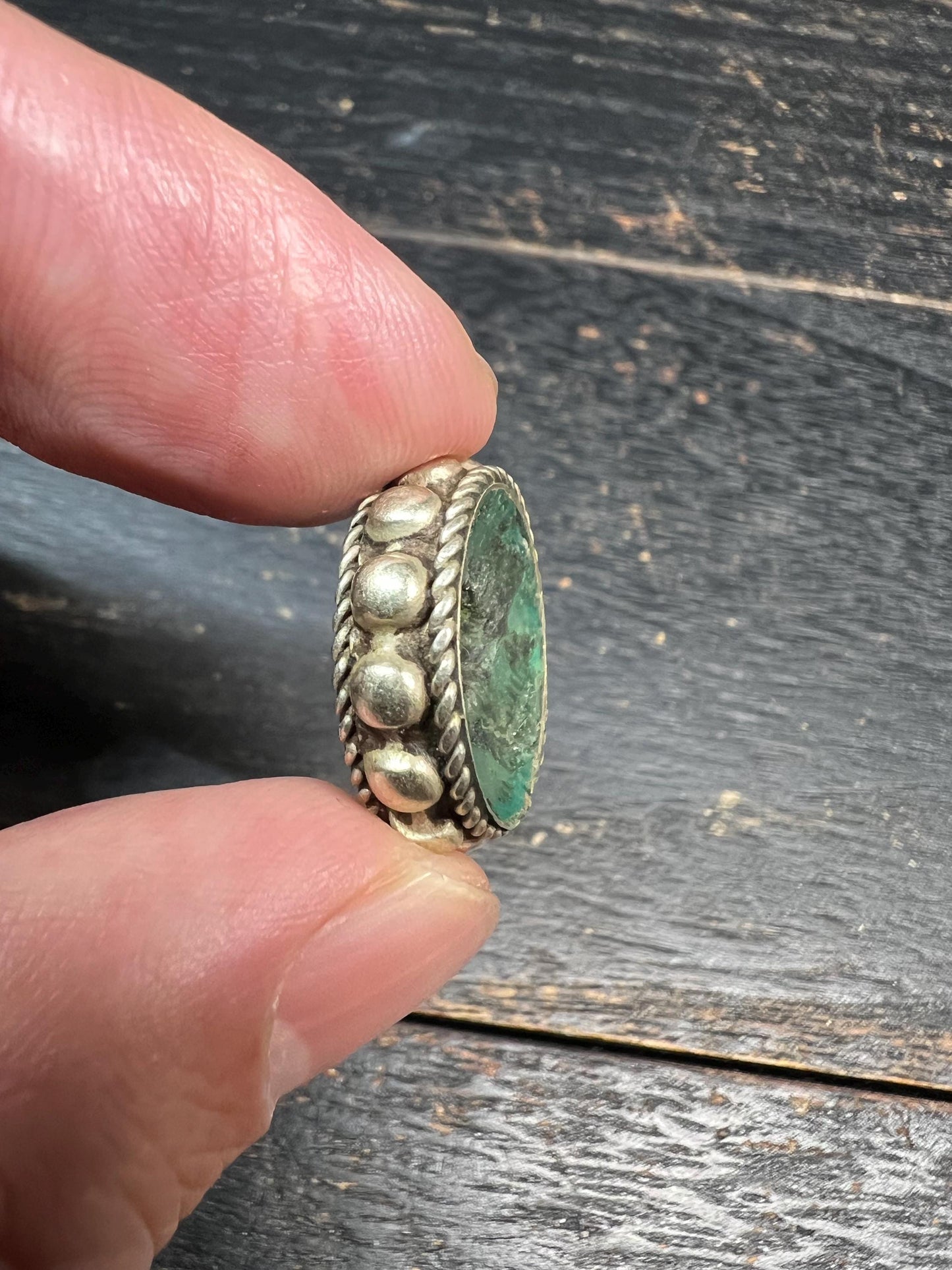 Antique Tibetan White Brass Spacer Bead | Handcrafted Old Tibetan Mala Separator | Vintage Ethnic Tibet Jewelry Component