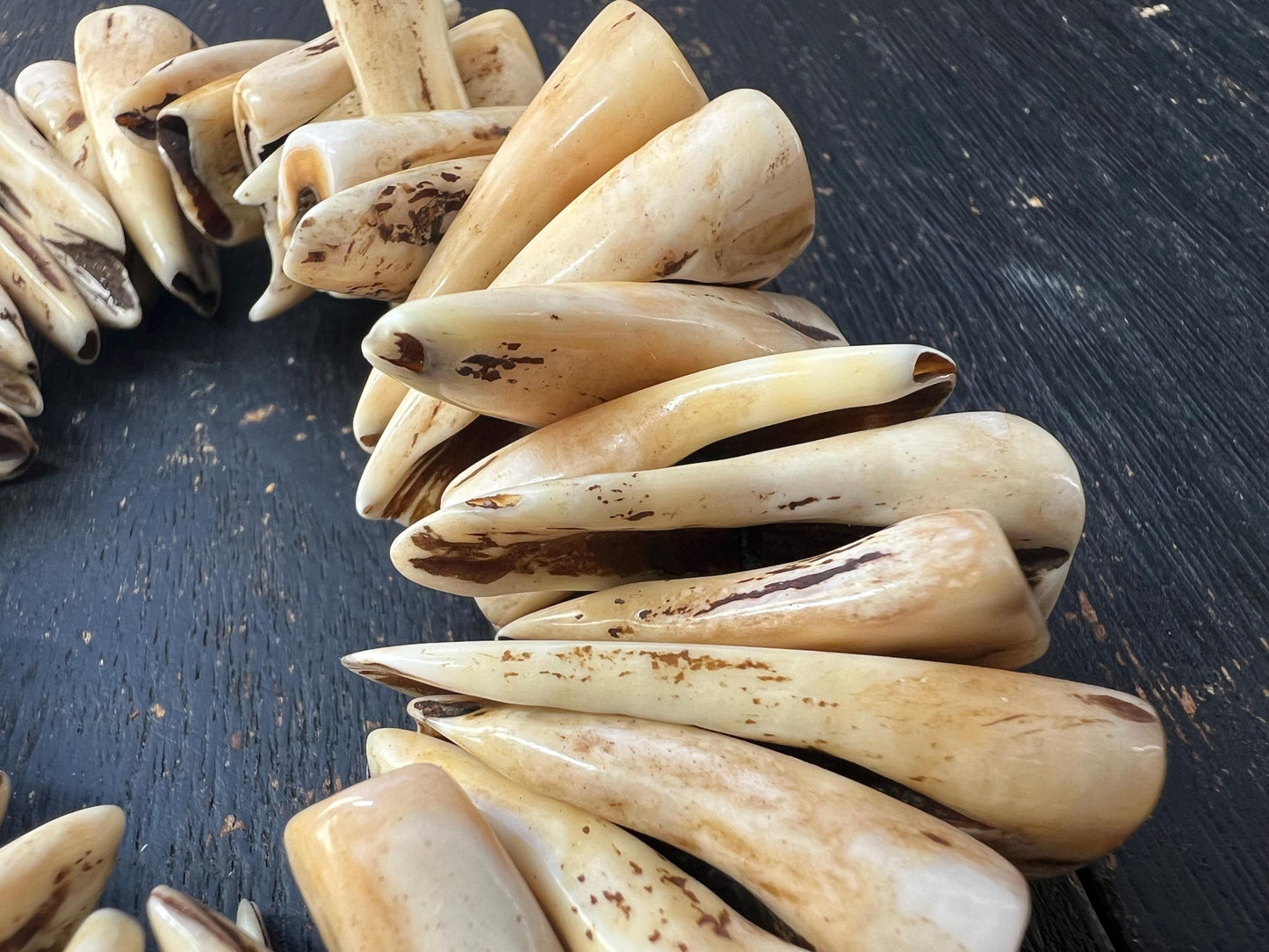 Camel Tooth Mala Counters – Genuine Animal Tooth Spacer Beads, Tribal Amulet, Unique Meditation Accessory