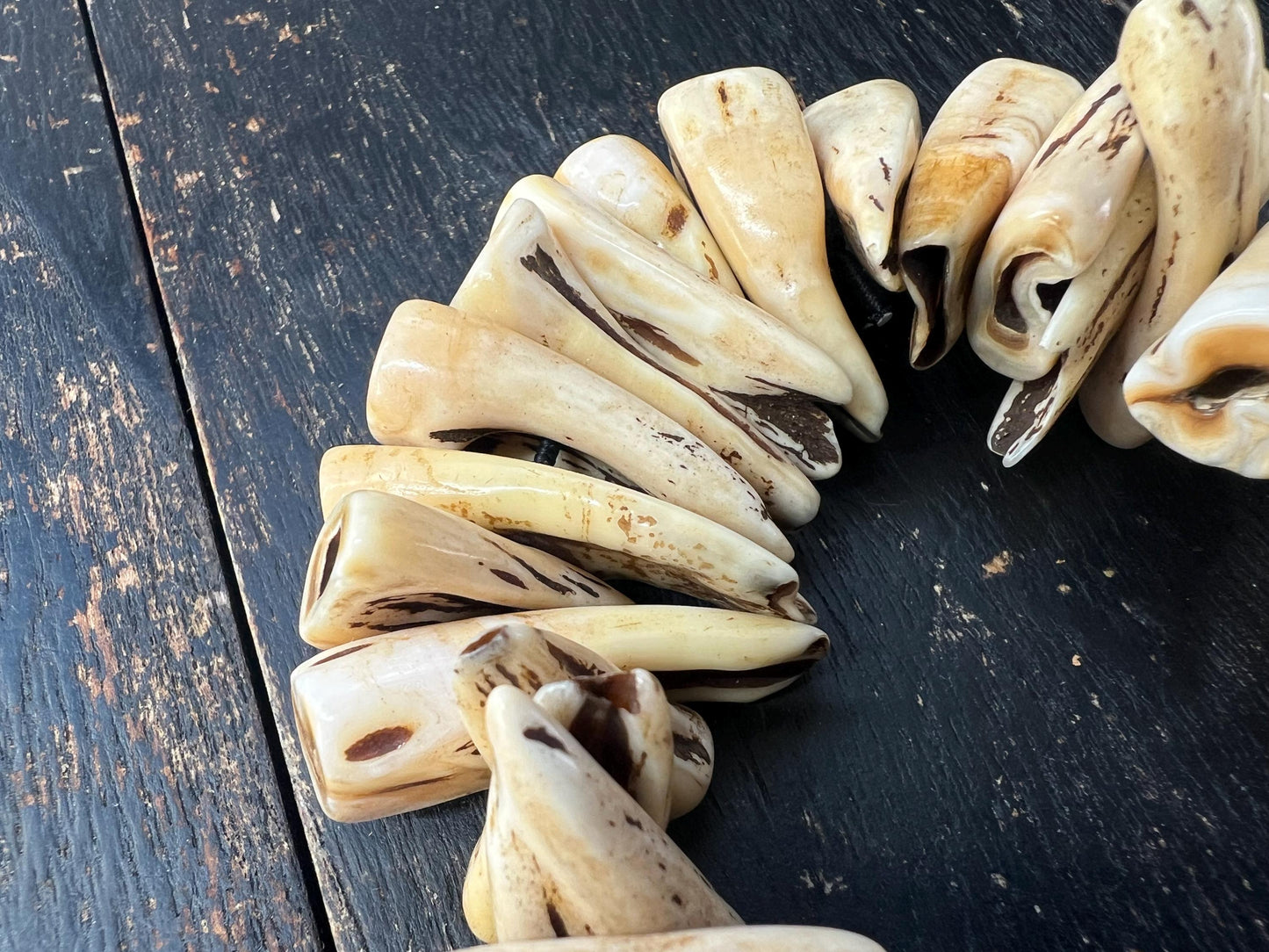 Camel Tooth Mala Counters – Genuine Animal Tooth Spacer Beads, Tribal Amulet, Unique Meditation Accessory