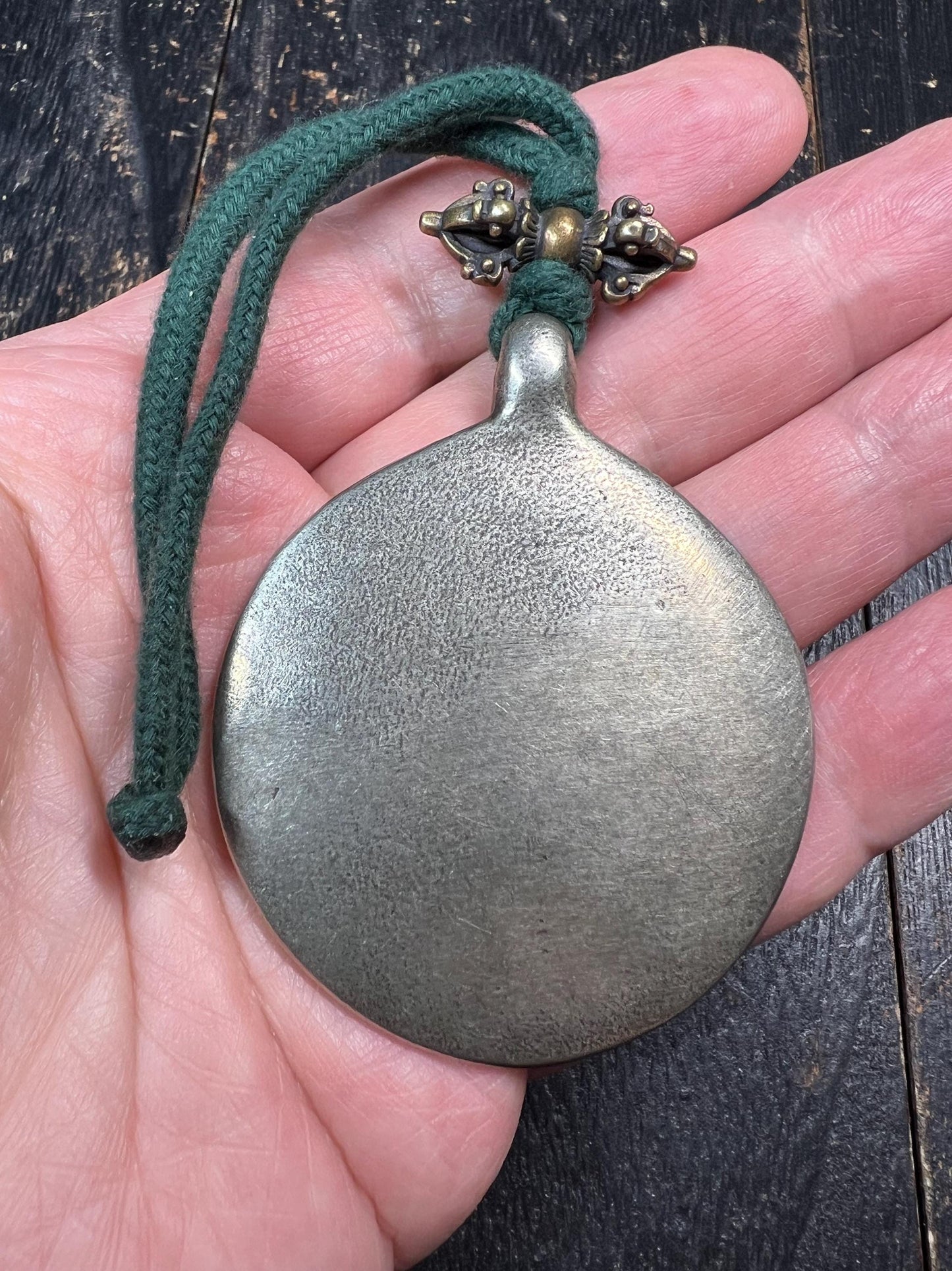 Large White Copper Tibetan Nine Palaces Bagua Pendant | Feng Shui Protection Amulet | Buddhist Sacred Talisman | Vintage Astrology Charm
