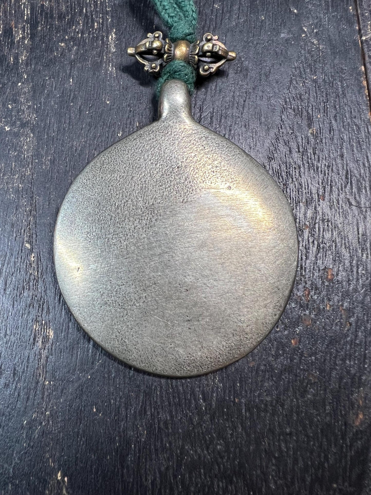 Large White Copper Tibetan Nine Palaces Bagua Pendant | Feng Shui Protection Amulet | Buddhist Sacred Talisman | Vintage Astrology Charm