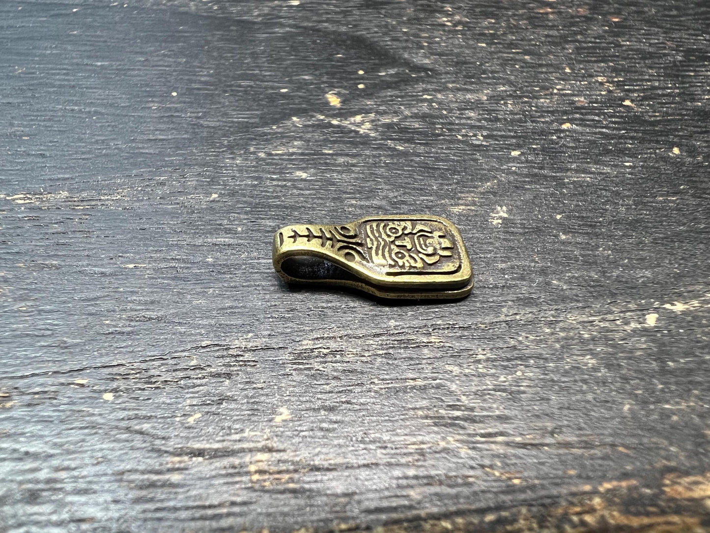 Mini Brass Tibetan Zakiram Clip | Wealth God Pendant Bail for DIY Mala Jewelry