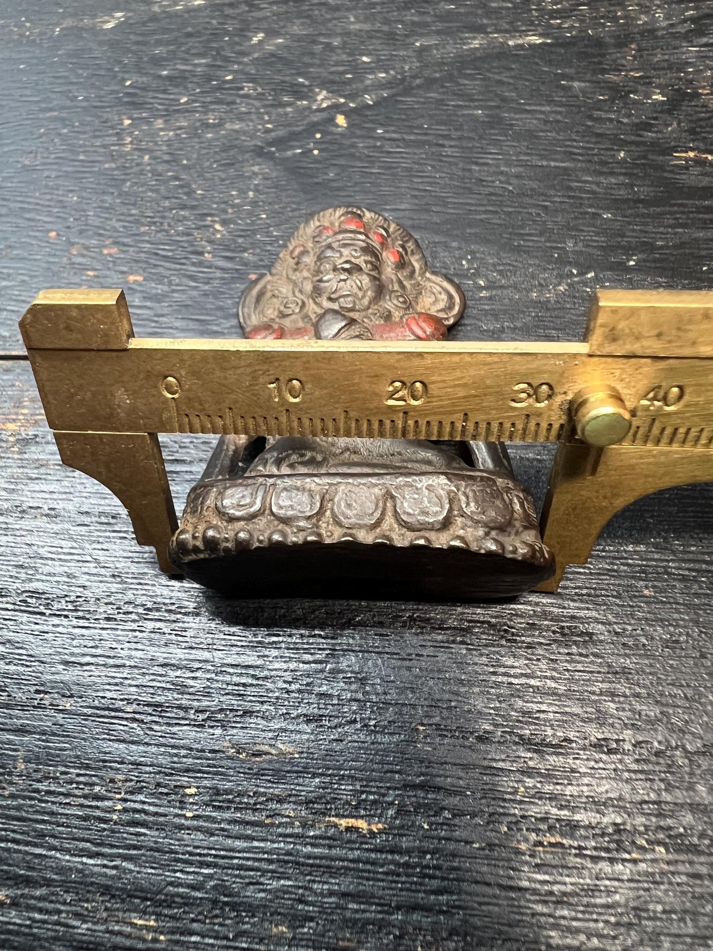Yellow Jambhala Pendant – Tibetan Style Wealth Deity Amulet – Brass Prosperity Talisman with Skull Bead – Spiritual Necklace