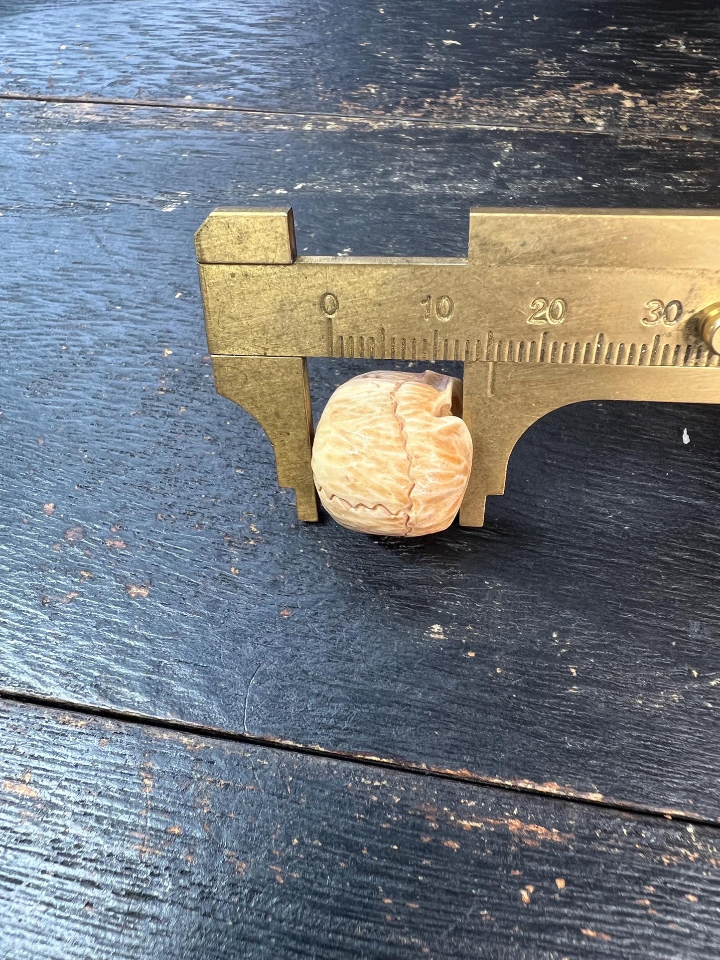 Hand-Carved Deer Antler Skull Guru Bead | Tibetan Cemetery “Citipati” Focal Bead for Mala or Pendant | Handmade Antler Bead
