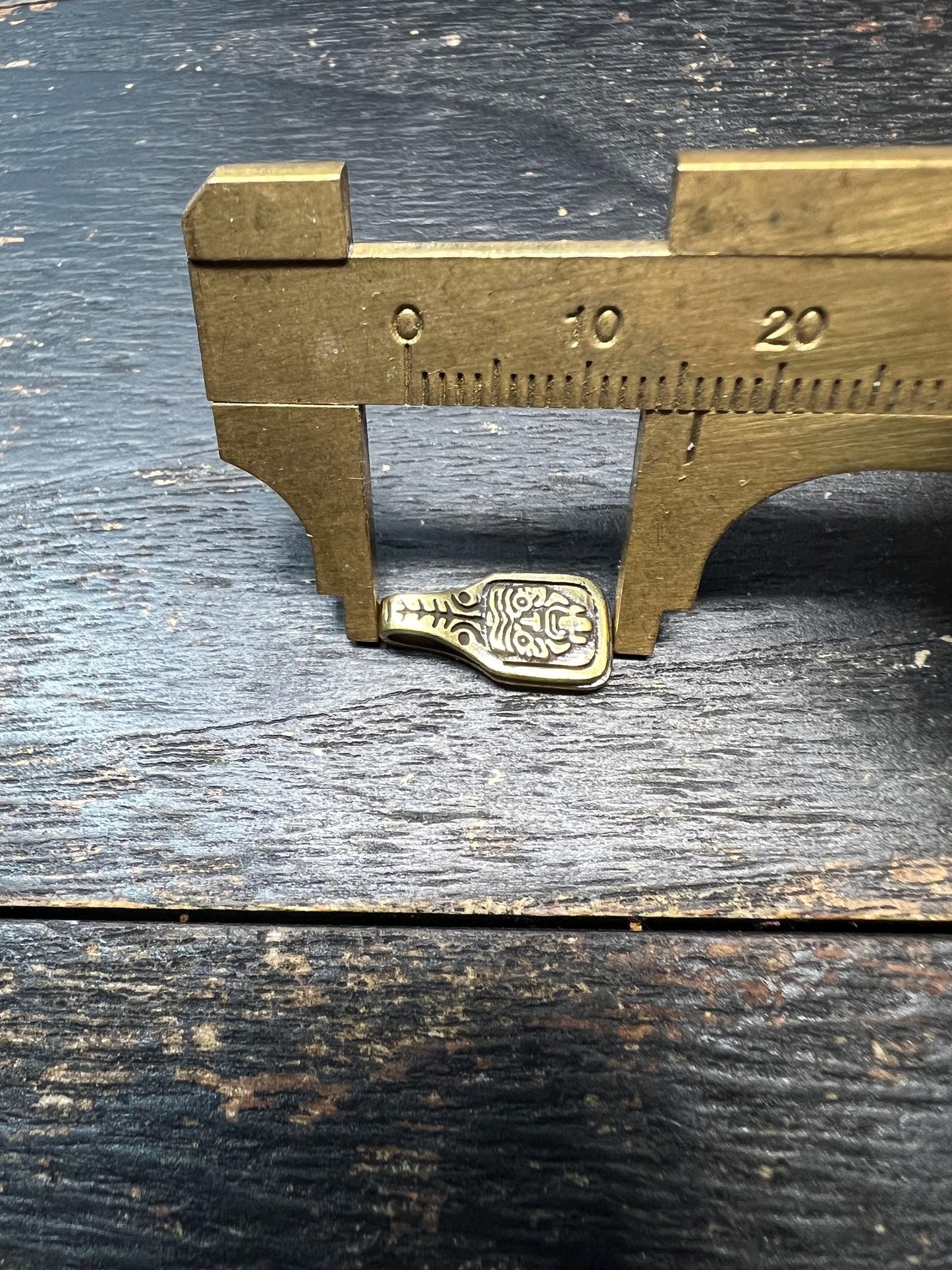 Mini Brass Tibetan Zakiram Clip | Wealth God Pendant Bail for DIY Mala Jewelry