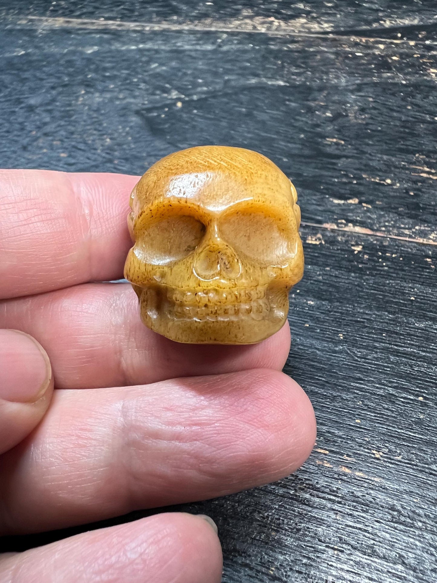 Hand Carved Yak Bone Skull Guru Bead, Large Hole Citipati Pendant, Tibetan Buddhist Impermanence Amulet, Natural Bone Bead for Mala Making