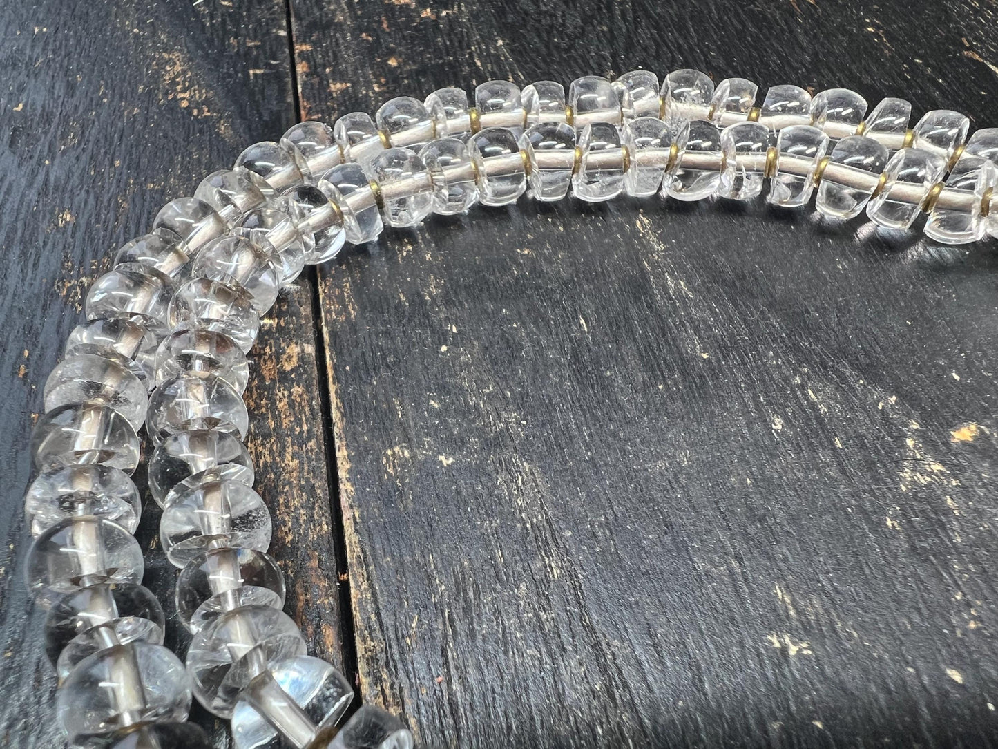Authentic Tibetan Rock Crystal 98-Bead Mala ~20” (51cm), Charnel Ground Skull Guru & Agate Pendant