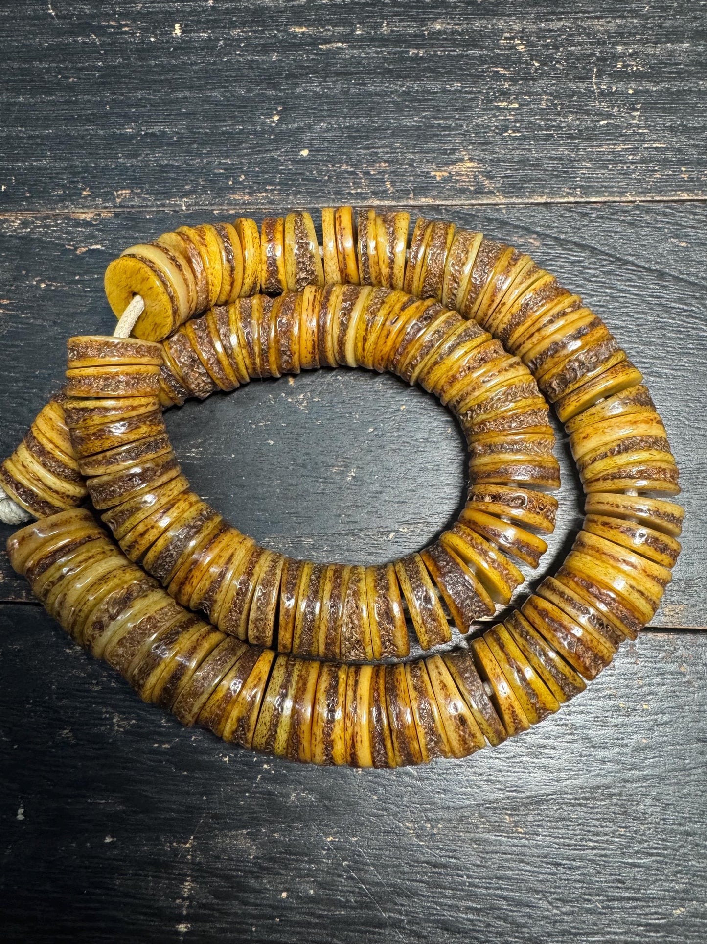 18mm Handmade Tibetan Yak Bone Mala: 108 Buddhist Prayer Beads