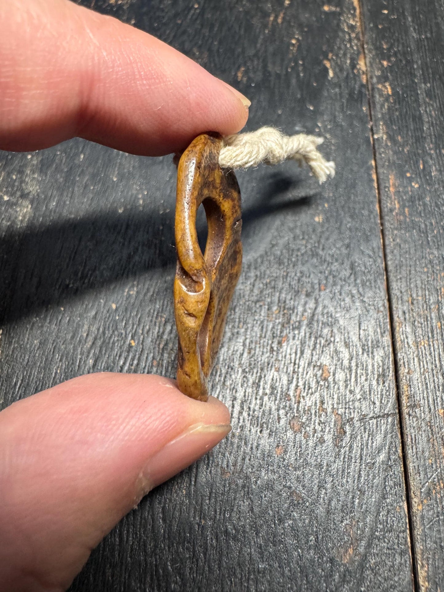 Yak Bone Kapala Amulet – Tantric Buddhist Necklace for Meditation & Ritual