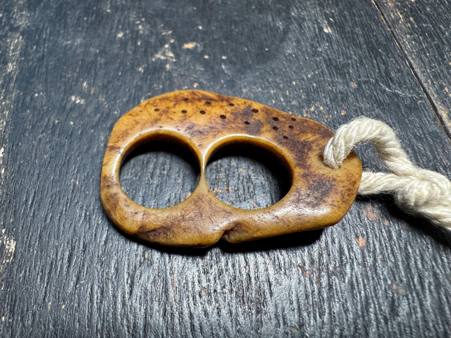 Yak Bone Kapala Amulet – Tantric Buddhist Necklace for Meditation & Ritual