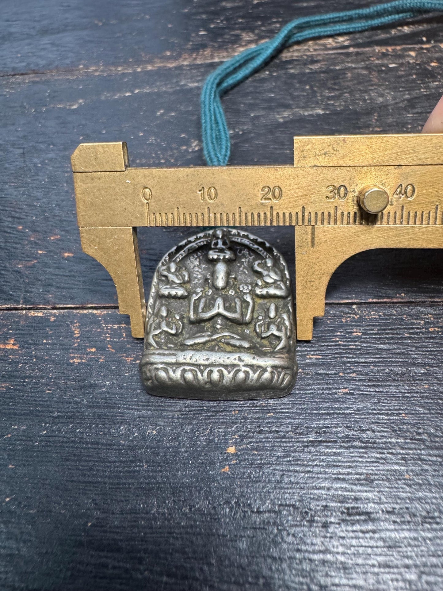 Handmade Tibetan White Copper Manjushri Amulet Pendant Vajra Bumpa – Nepal Buddhist Solid Talisman Necklace Dorje