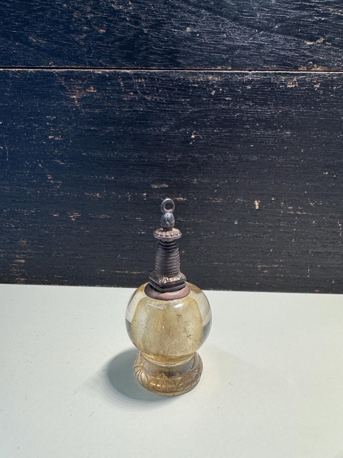 Tibetan Buddhist Amulet Crystal Stupa Pendant Rock Crystal Pagoda Gau Shrine Portable Prayer Tower