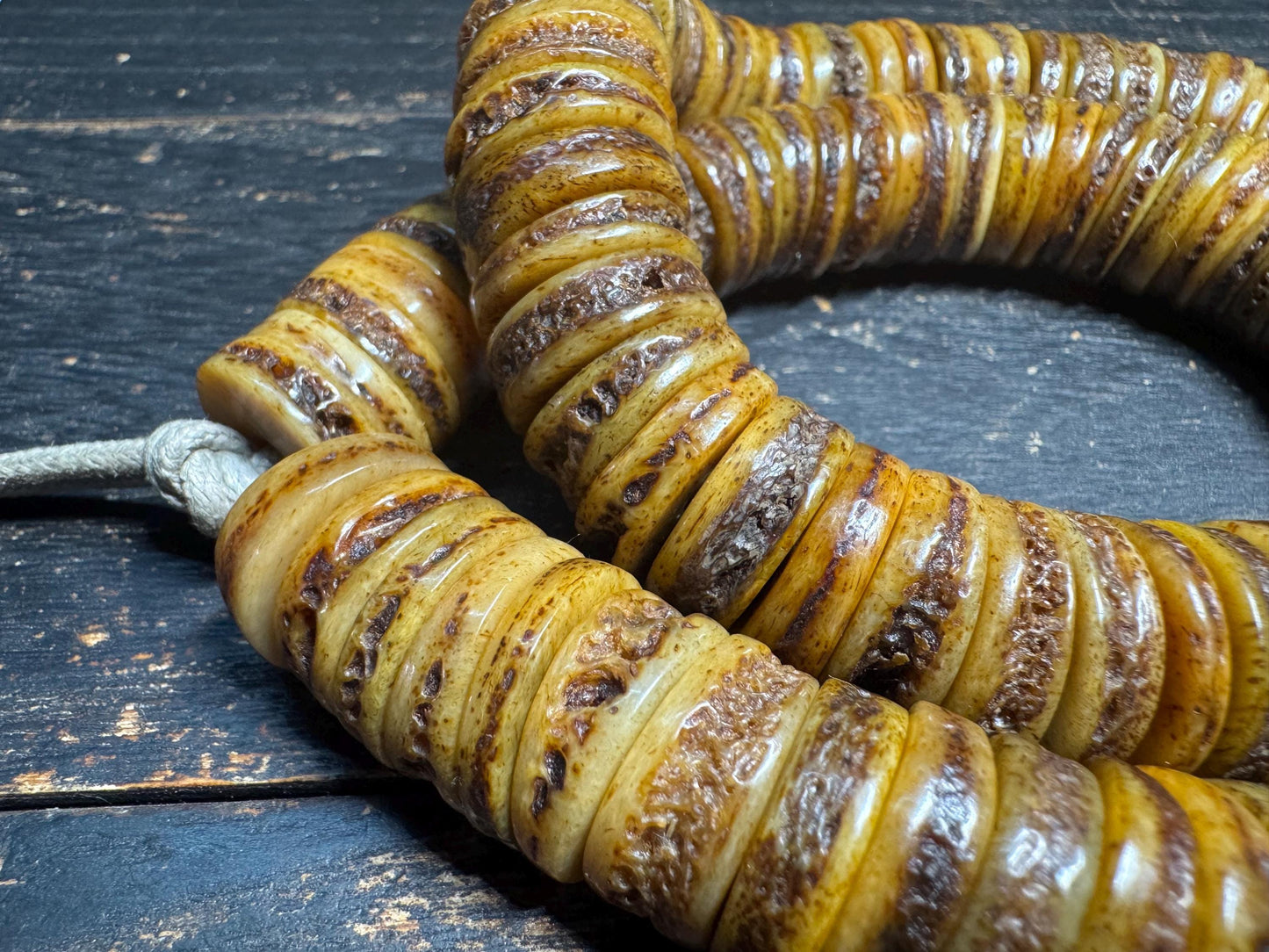 18mm Handmade Tibetan Yak Bone Mala: 108 Buddhist Prayer Beads