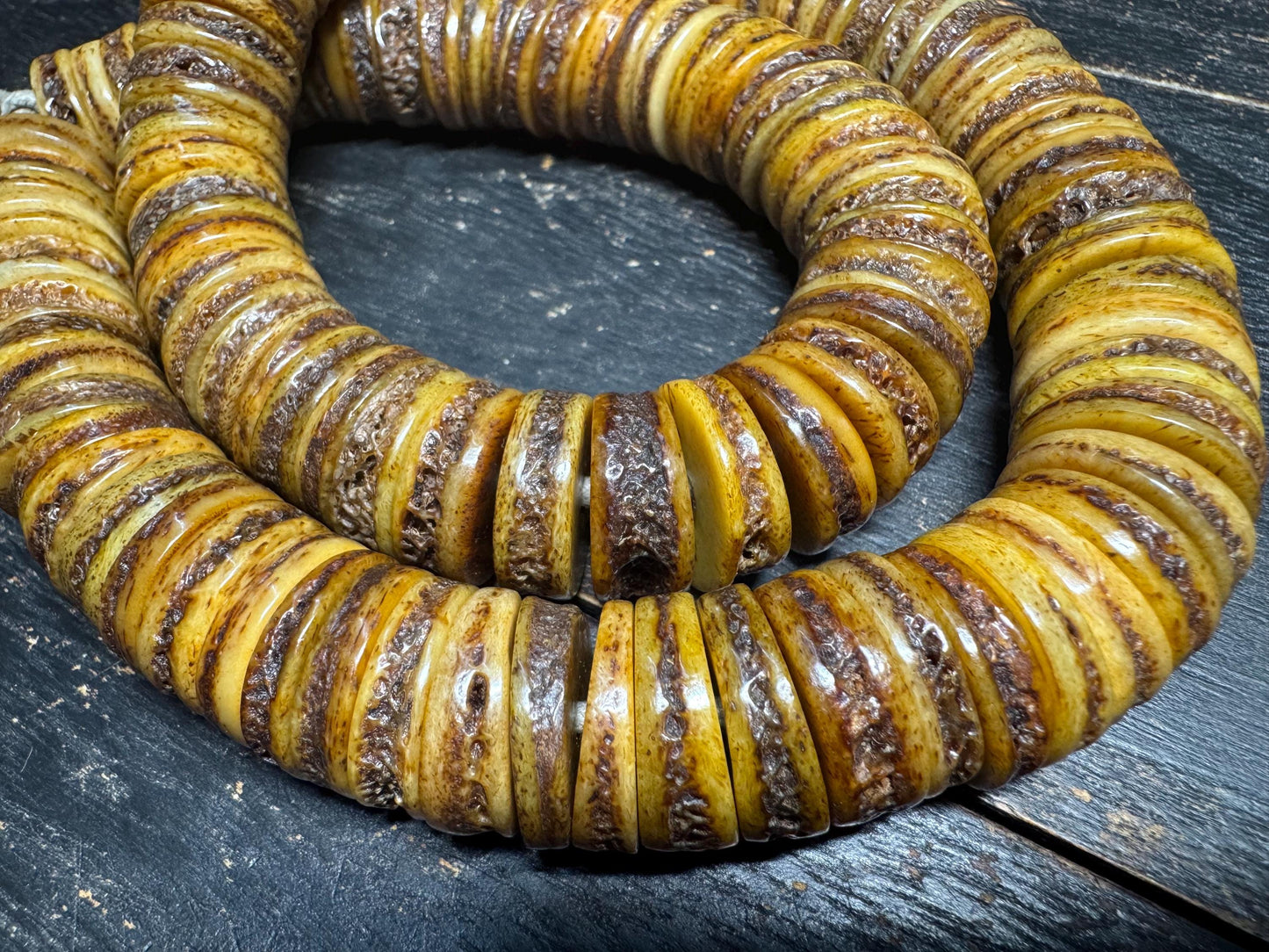 18mm Handmade Tibetan Yak Bone Mala: 108 Buddhist Prayer Beads