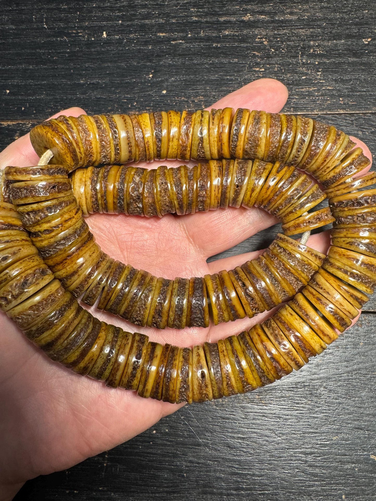 18mm Handmade Tibetan Yak Bone Mala: 108 Buddhist Prayer Beads