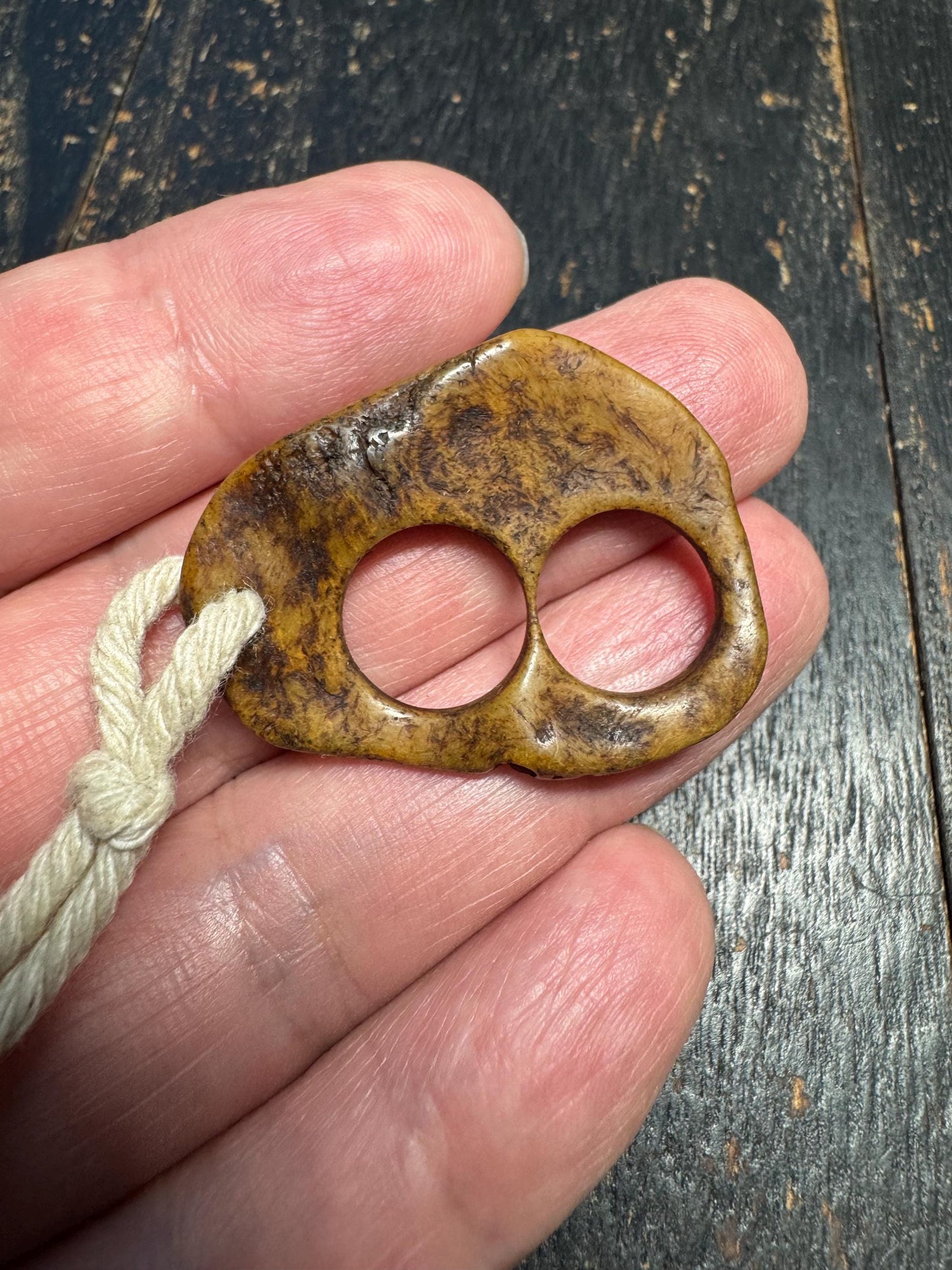 Yak Bone Kapala Amulet – Tantric Buddhist Necklace for Meditation & Ritual