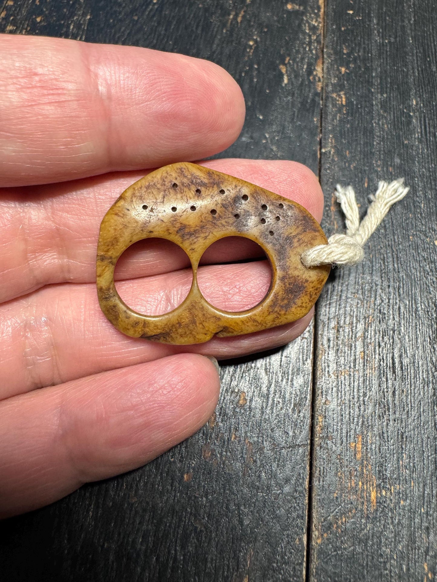 Yak Bone Kapala Amulet – Tantric Buddhist Necklace for Meditation & Ritual