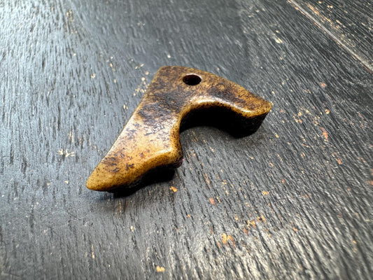 Shamanic Bone Talisman Pendant – Tibetan Amulet for Energy Work and Ritual Use