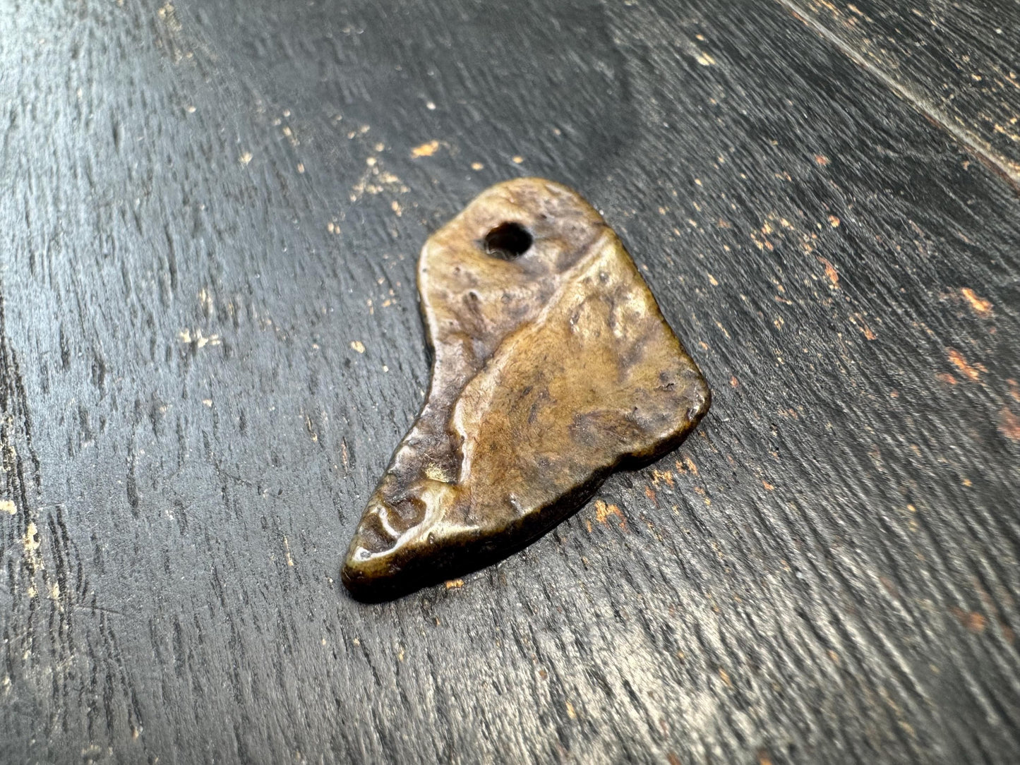 Tibetan Yak Bone Amulet Pendant – Hand-Carved Tantric Buddhist Talisman, Kapala Style Ritual Necklace