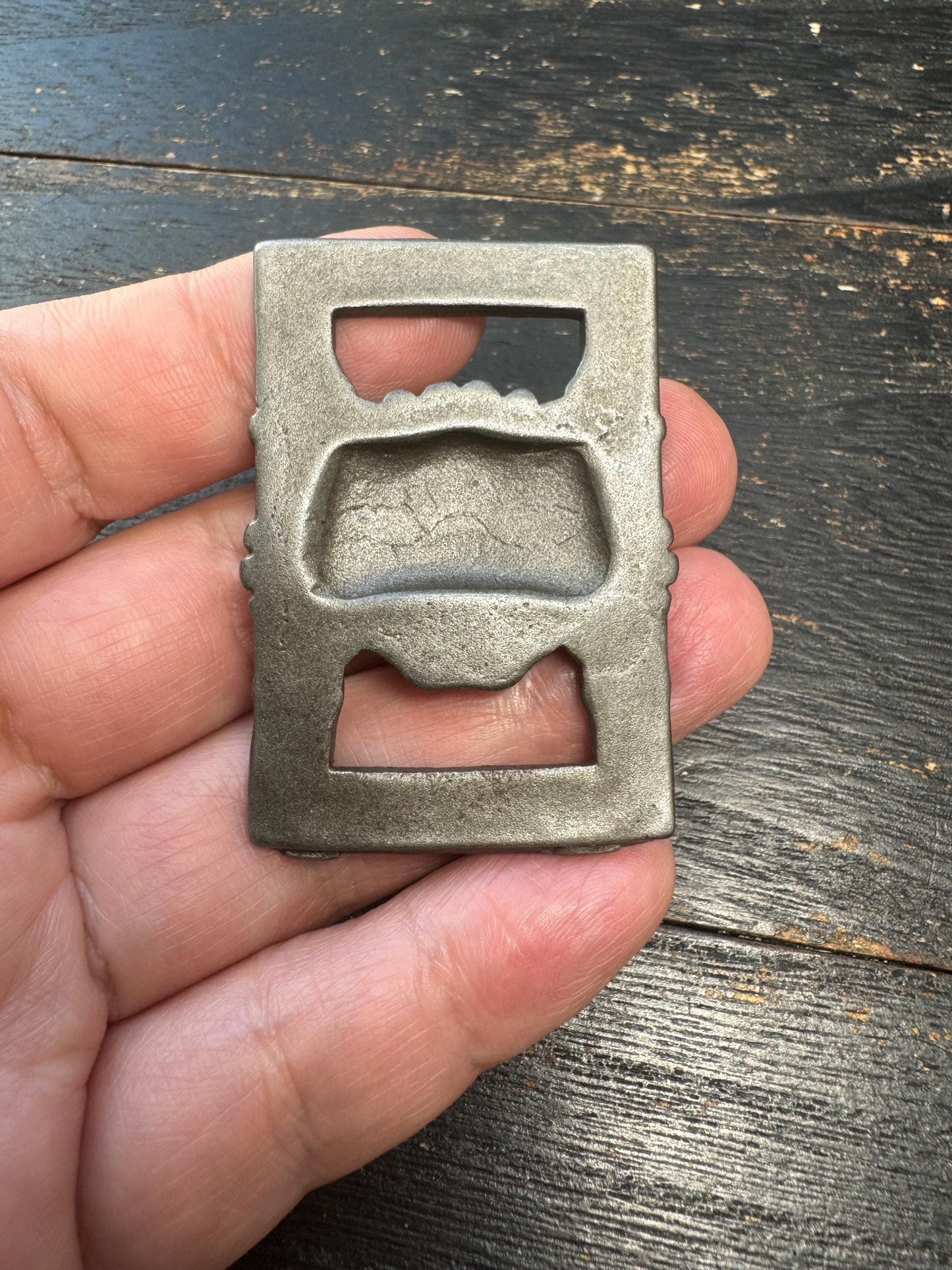 Antique Iron Tibetan Sutra Book Clasp, Temple Guardian Face Protector, Buddhist Scripture Buckle, Himalayan Ritual Amulet