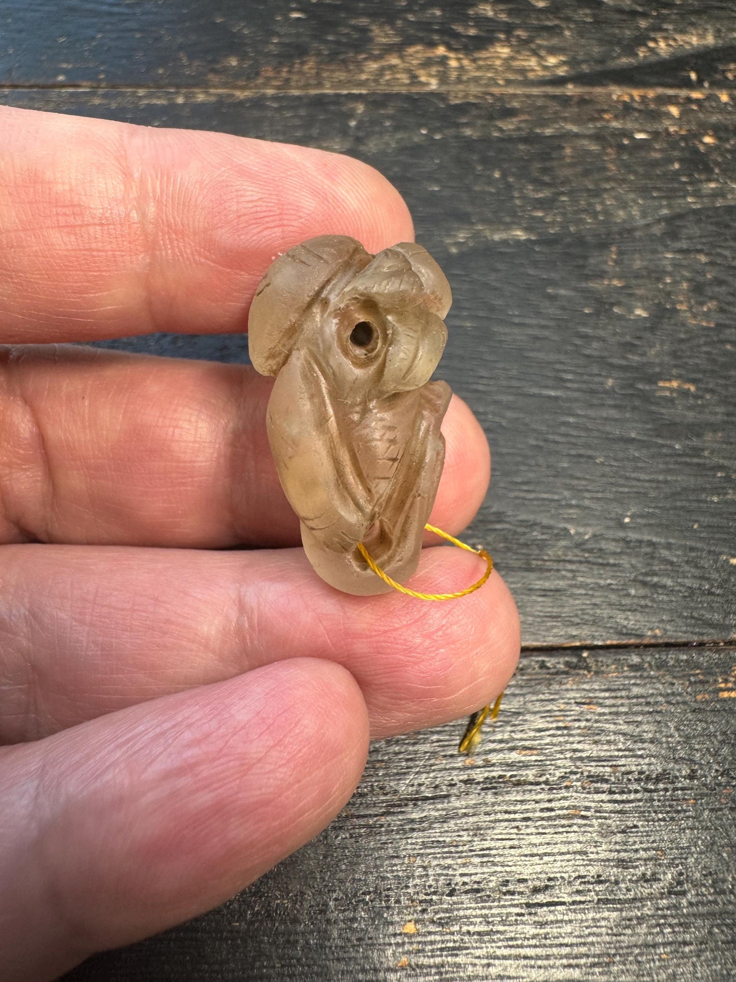 Hand-Carved Crystal Tongzi Pendant | Nepalese Child Boy Amulet Figure | Tibetan Spiritual Mala Focal Charm