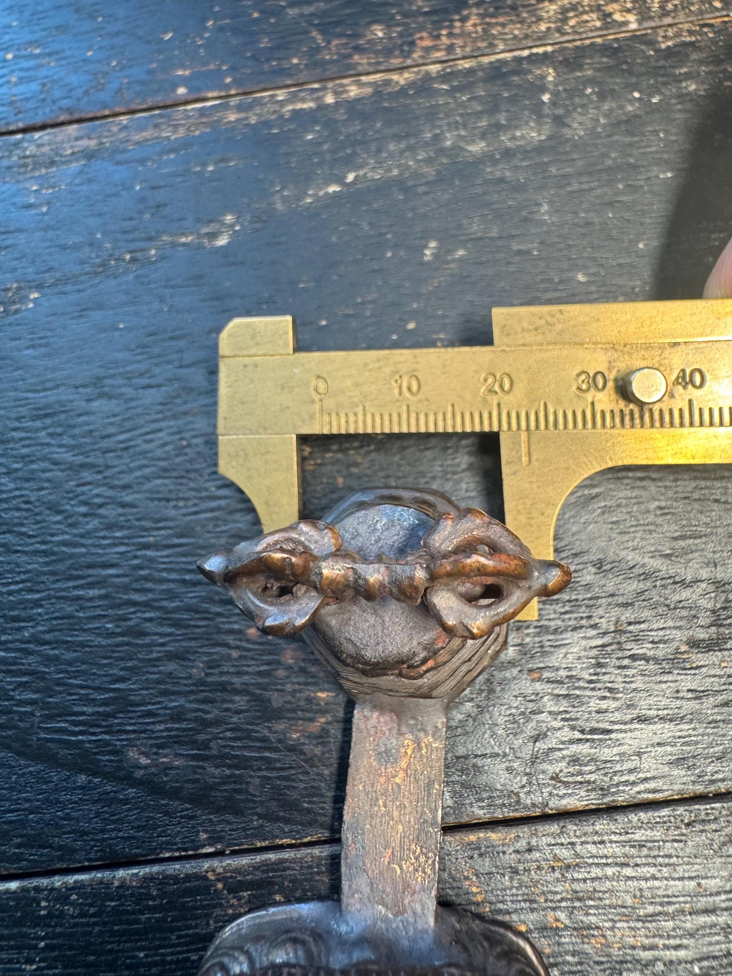 Vintage Tibetan Bronze Medicine Buddha Plaque with Double Vajra Base - Healing Amulet Altar Piece