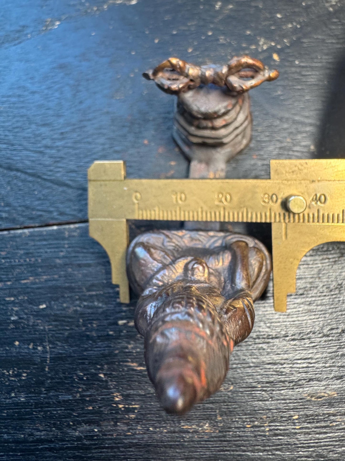Vintage Tibetan Bronze Medicine Buddha Plaque with Double Vajra Base - Healing Amulet Altar Piece