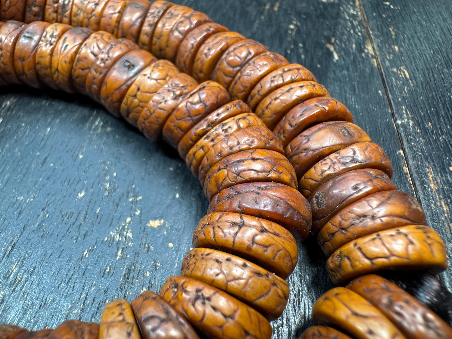 14mm Bodhi Seed 108 Mala Necklace – Large Tibetan Buddhist Prayer Beads for Meditation & Spiritual Practice