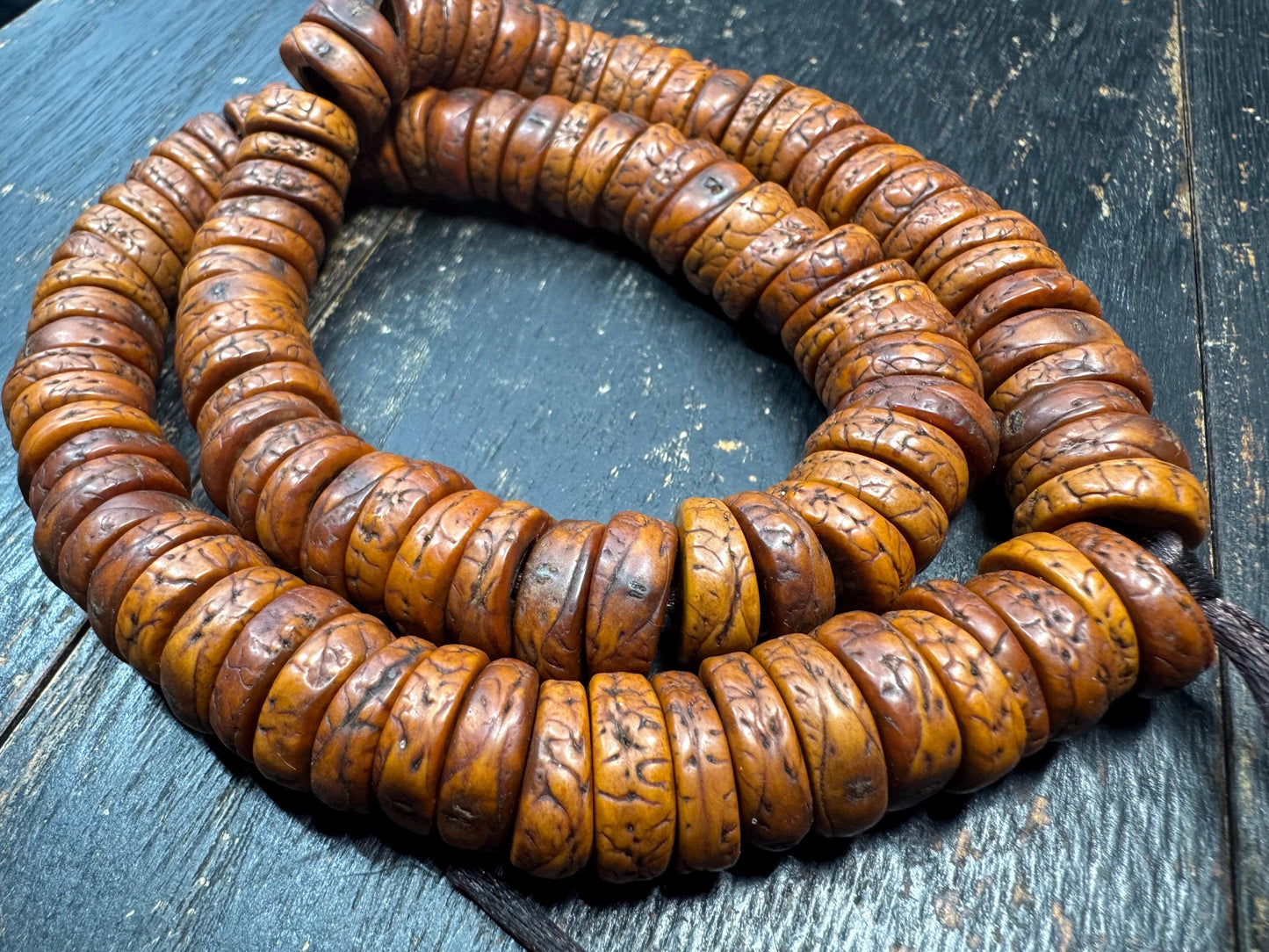 14mm Bodhi Seed 108 Mala Necklace – Large Tibetan Buddhist Prayer Beads for Meditation & Spiritual Practice