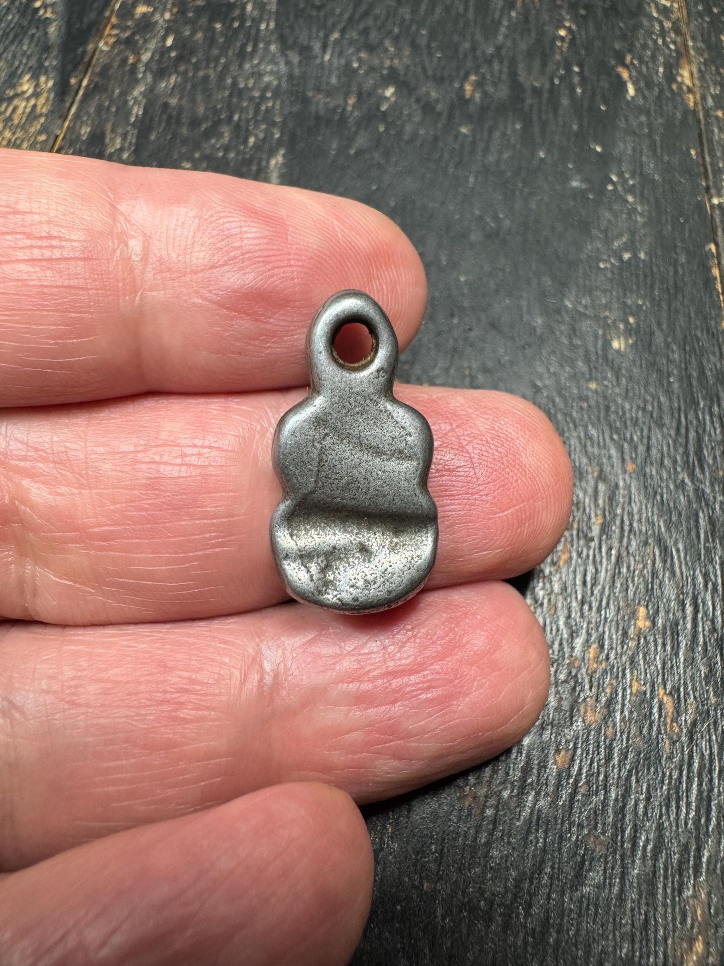 Nepalese Iron Skull Charm - Vajrayana Dharma Amulet for Spiritual Protection