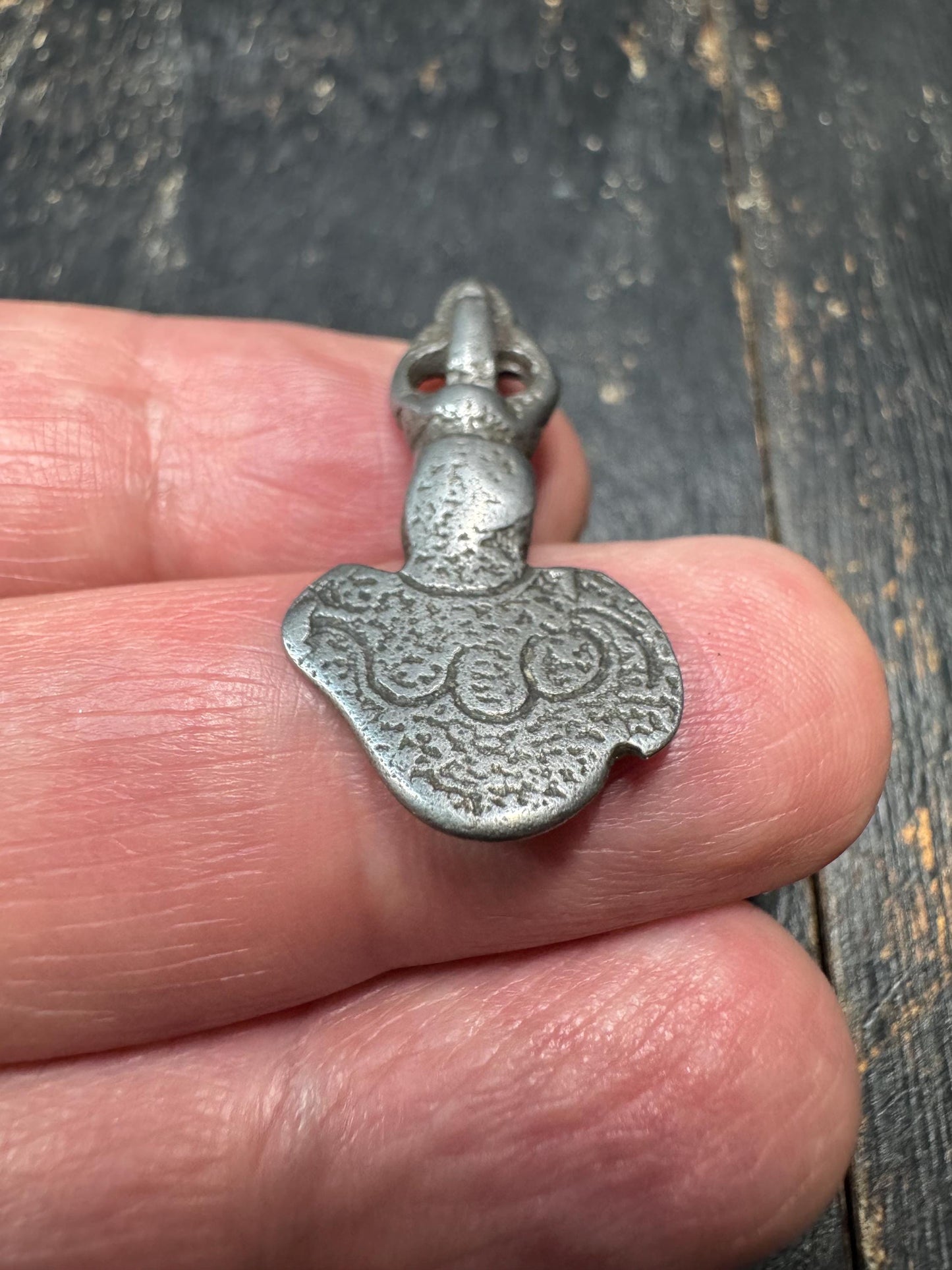 Tibetan Thokcha Iron Kartika Pendant – Ritual Crescent Knife Amulet – Himalayan Tantric Talisman – Protective Spiritual Pendant