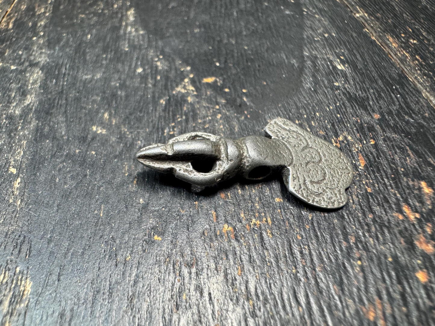 Tibetan Thokcha Iron Kartika Pendant – Ritual Crescent Knife Amulet – Himalayan Tantric Talisman – Protective Spiritual Pendant