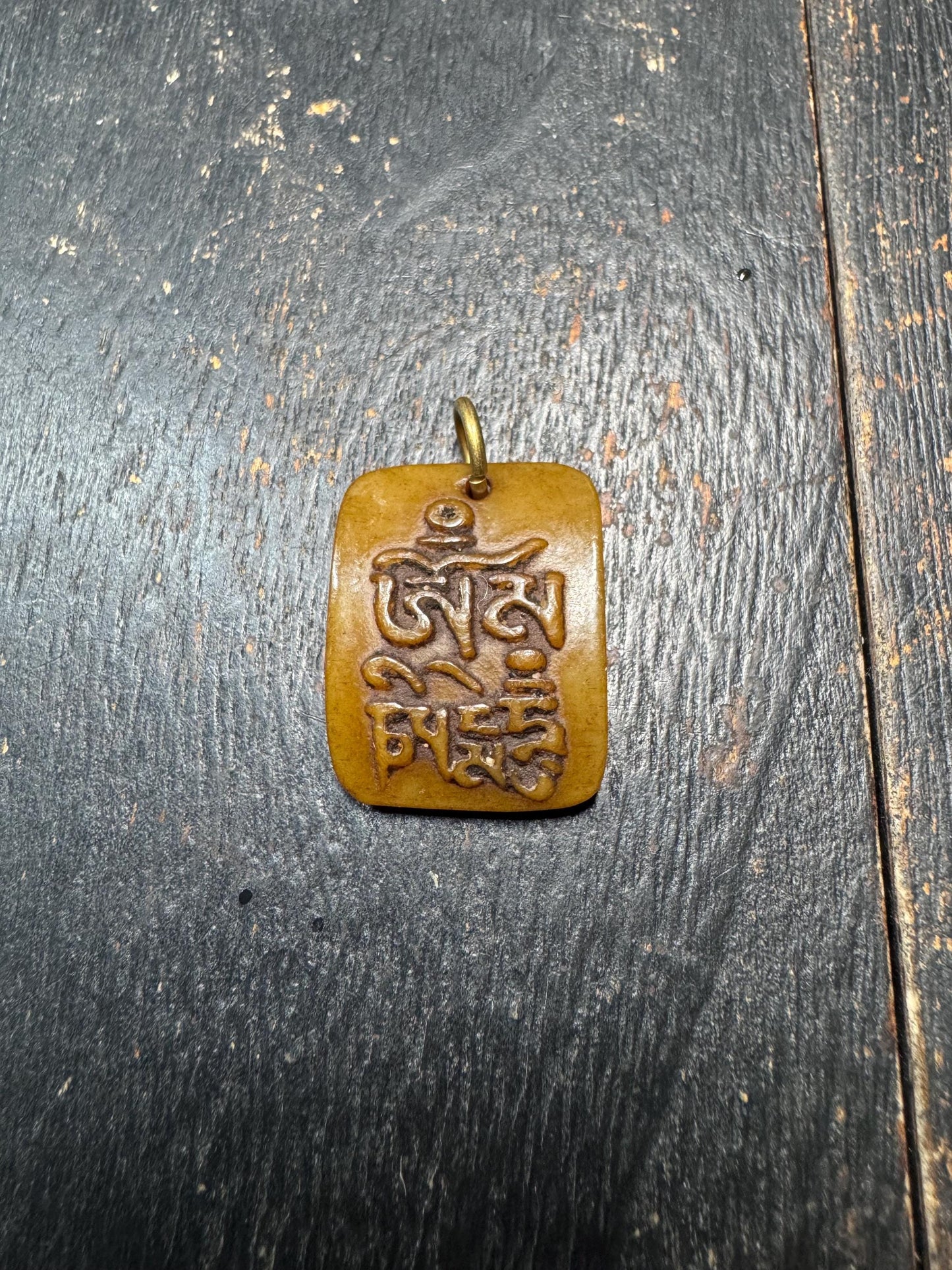 Hand Carved Yak Bone Tibetan Om Mani Padme Hum Pendant | Buddhist Prayer Amulet | Himalayan Protection Talisman | Spiritual Bone Necklace