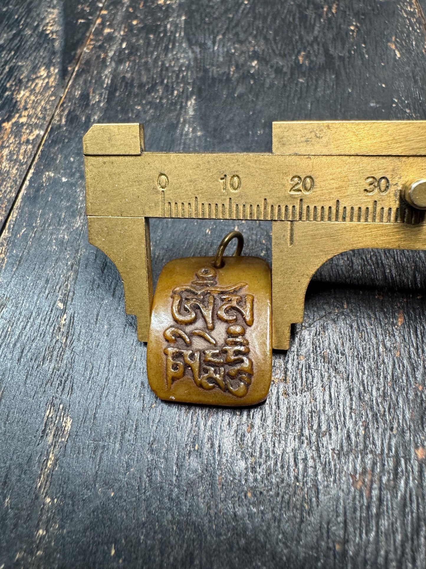Hand Carved Yak Bone Tibetan Om Mani Padme Hum Pendant | Buddhist Prayer Amulet | Himalayan Protection Talisman | Spiritual Bone Necklace