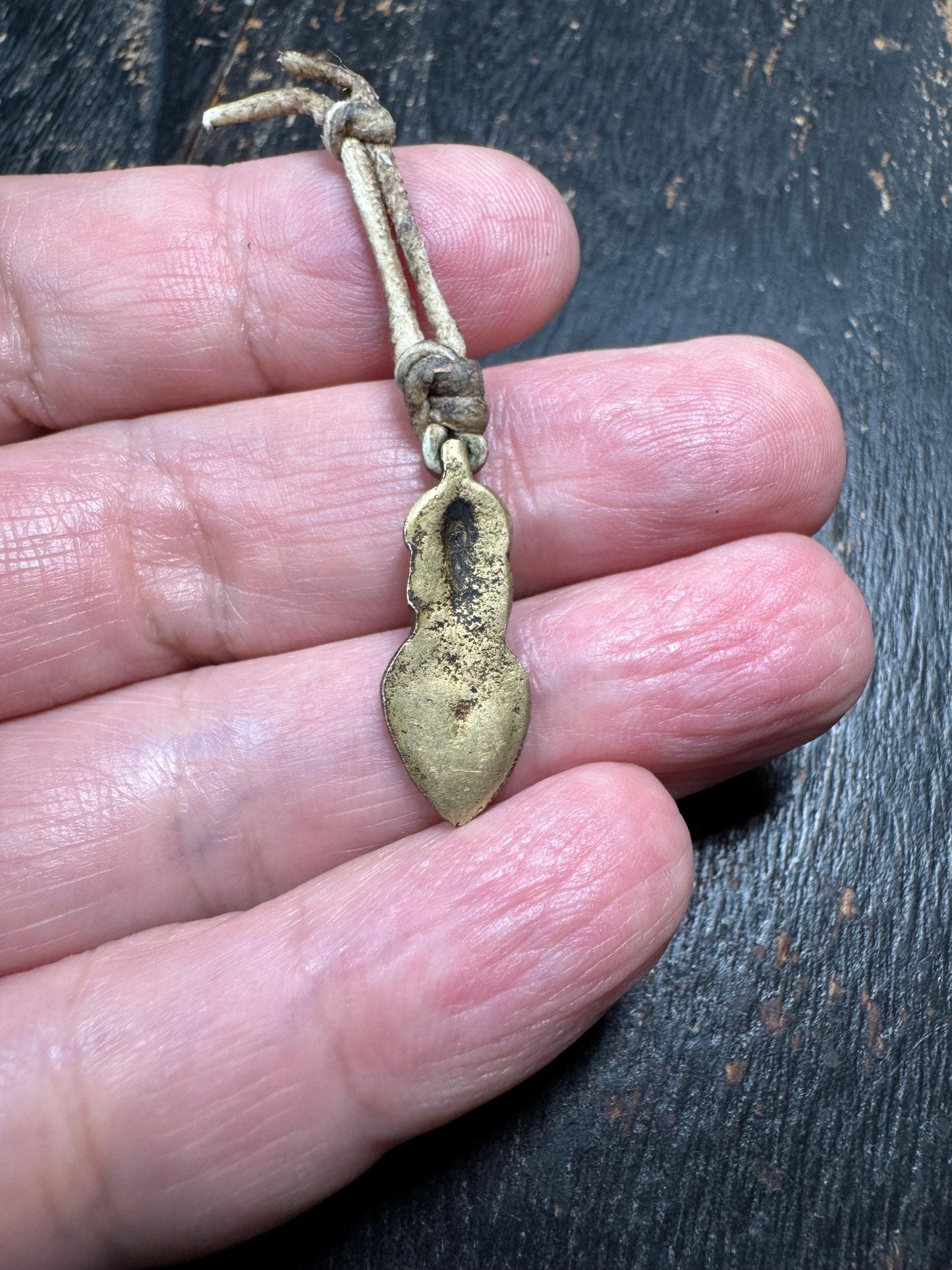Tibetan Chitipati Skull Brass Pendant with Cord – Cemetery Guardian Amulet – Tantric Protection Talisman Himalayan Jewelry